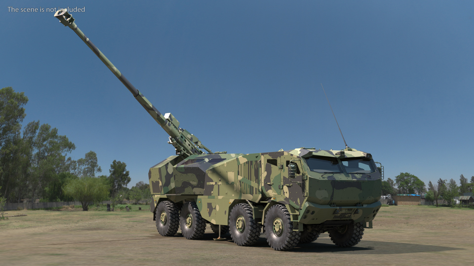 3D Artillery Self Propelled Howitzer in Full Readiness