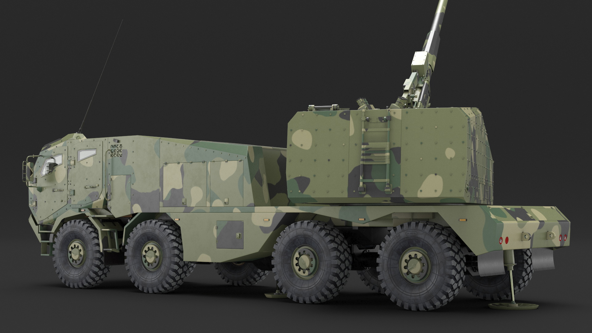 3D Artillery Self Propelled Howitzer in Full Readiness