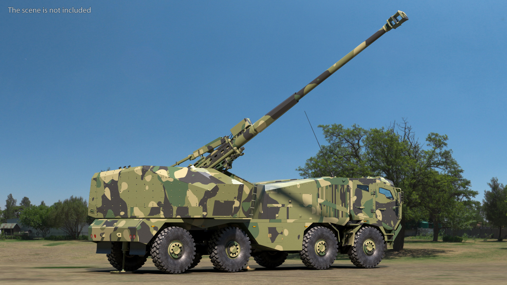 3D Artillery Self Propelled Howitzer in Full Readiness