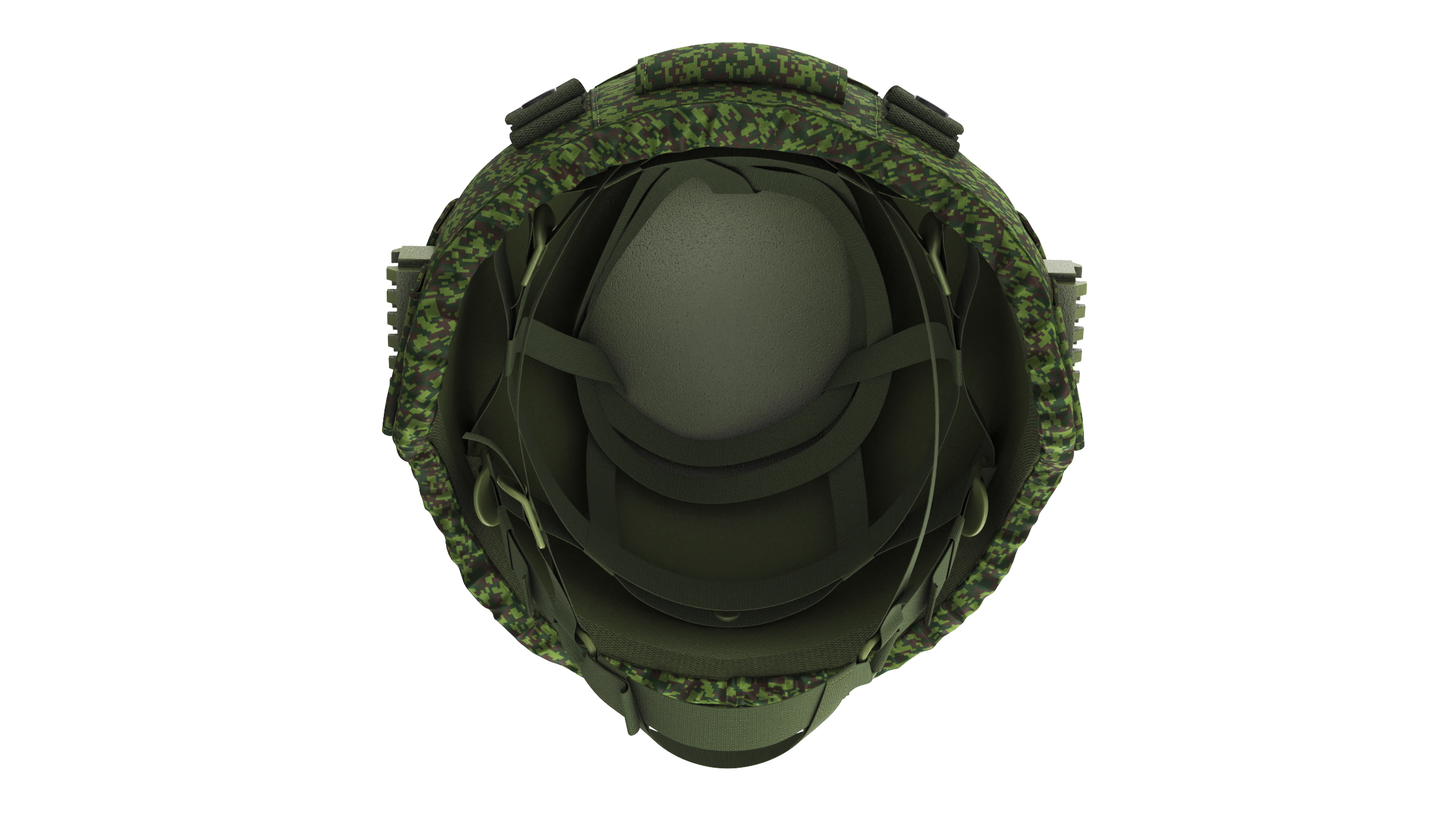 3D model Green Helmet Ratnik Dark Green Case