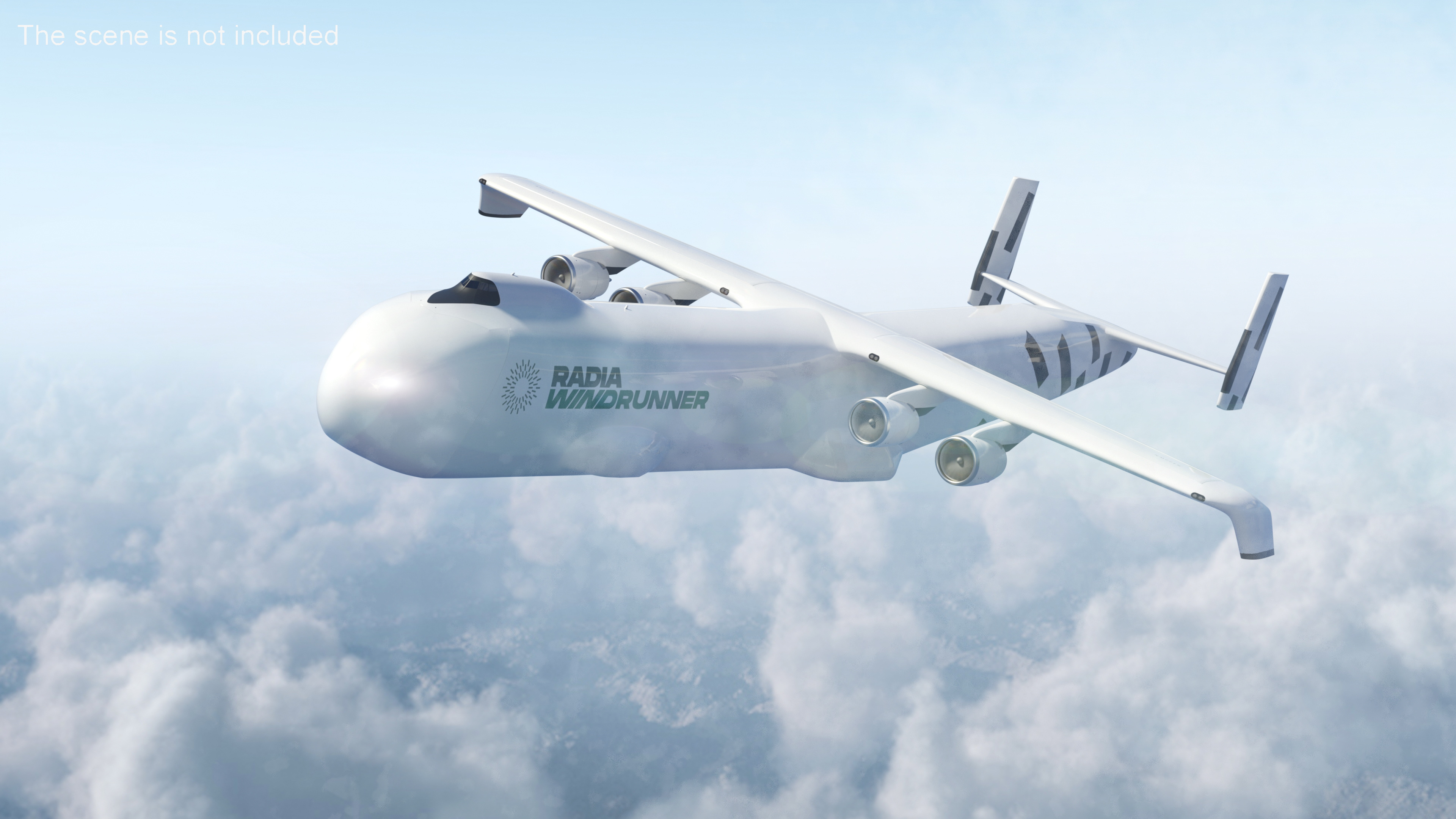 3D Radia Windrunner Cargo Airplane Rigged model