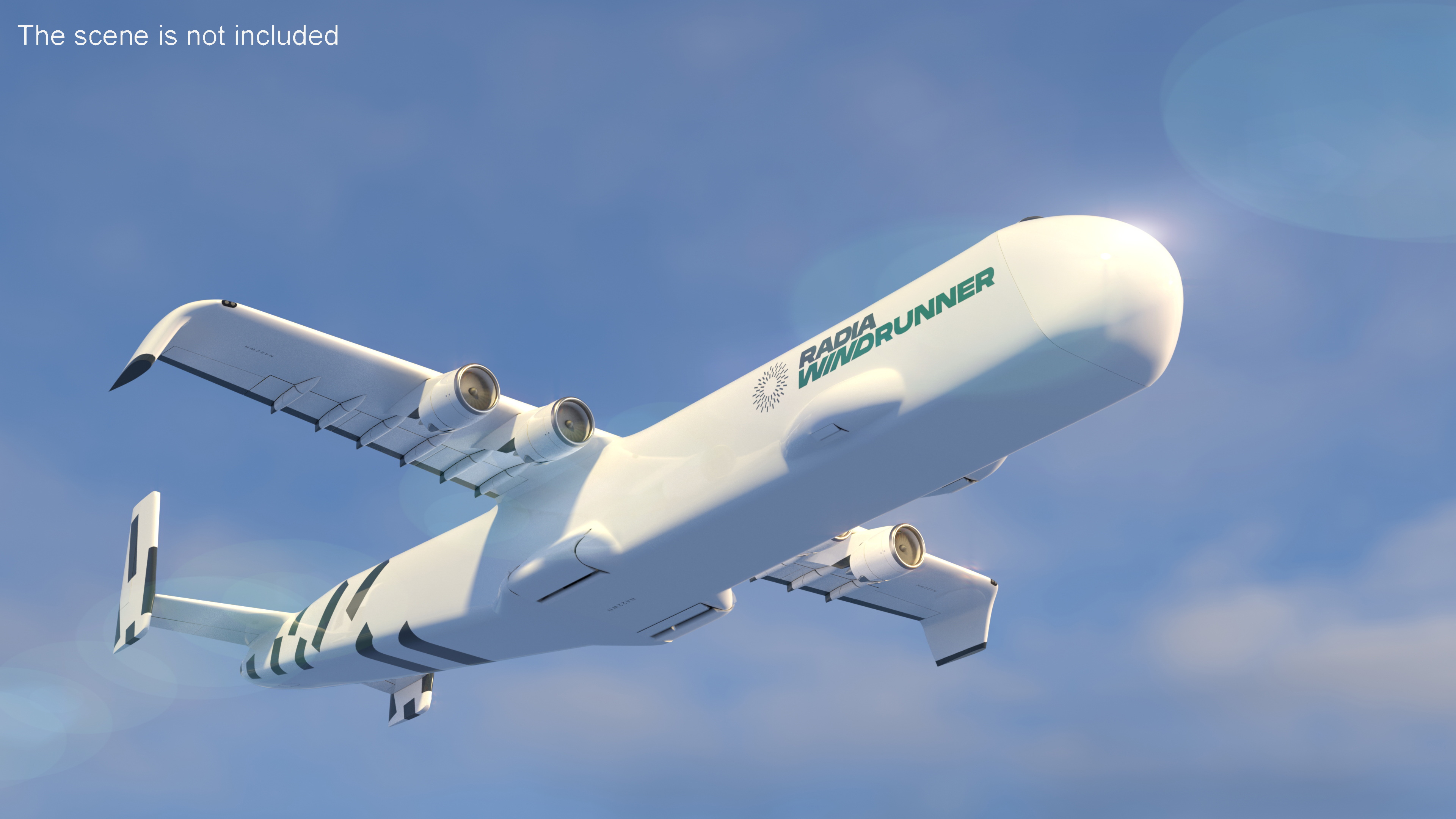 3D Radia Windrunner Cargo Airplane Rigged model