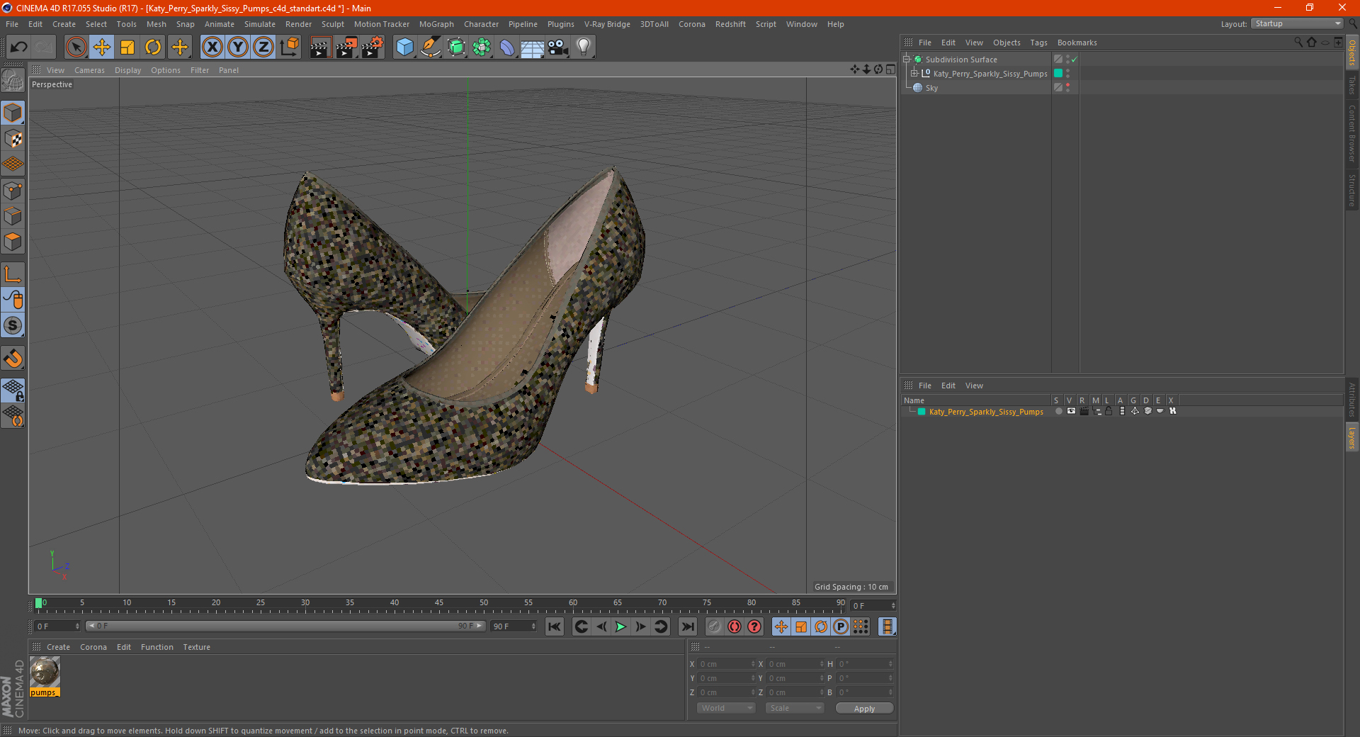 3D model Katy Perry Sparkly Sissy Pumps