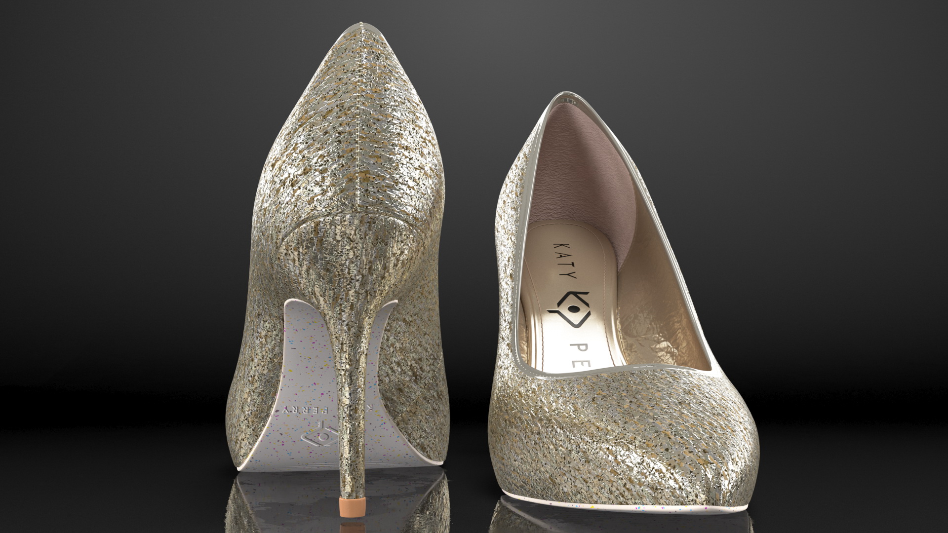 3D model Katy Perry Sparkly Sissy Pumps