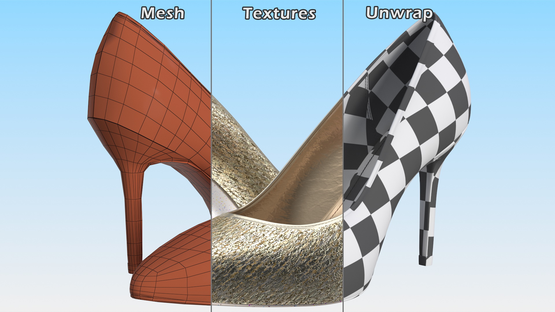 3D model Katy Perry Sparkly Sissy Pumps