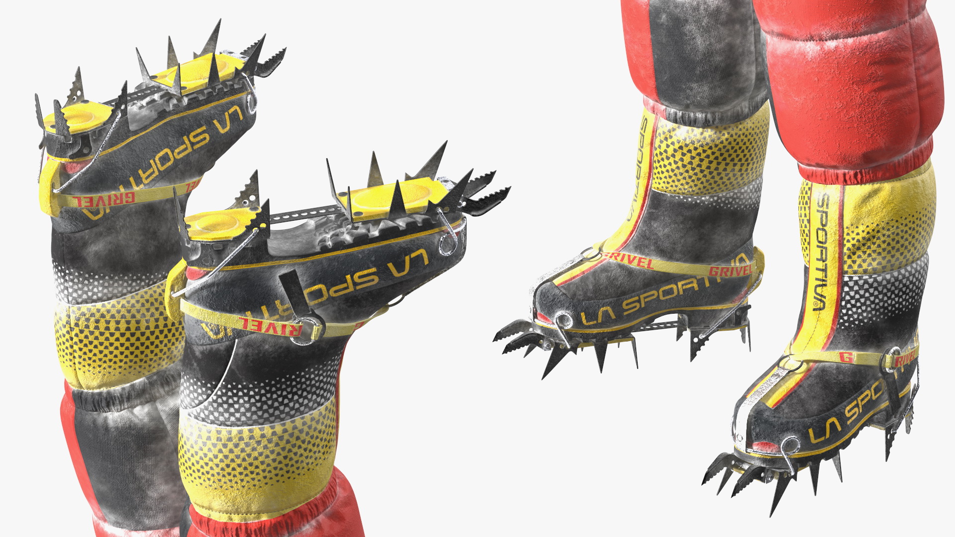 Everest Climber in a Snow-Covered Suit Rigged for Cinema 4D 3D model