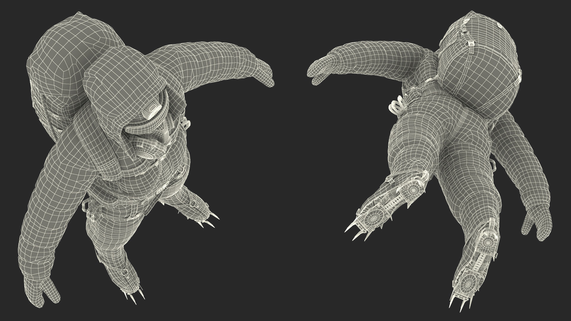 Everest Climber in a Snow-Covered Suit Rigged for Cinema 4D 3D model