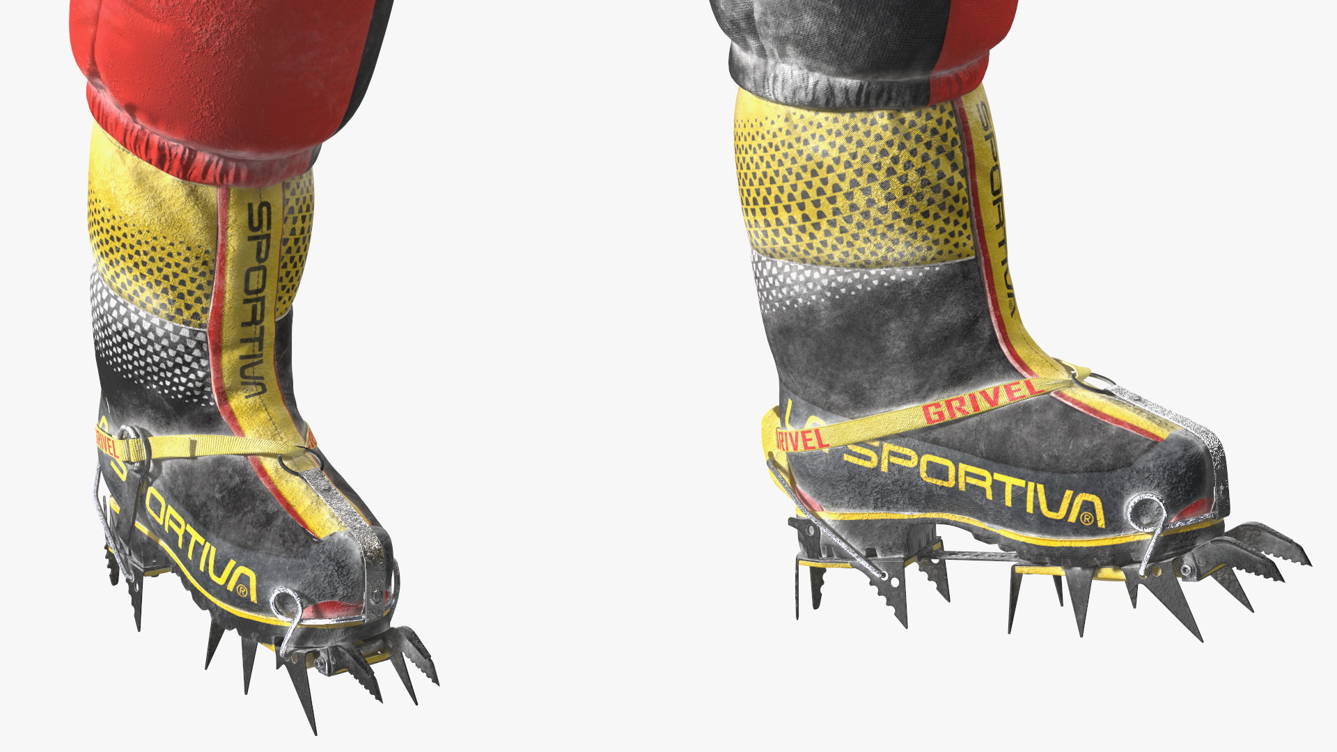 Everest Climber in a Snow-Covered Suit Rigged for Cinema 4D 3D model