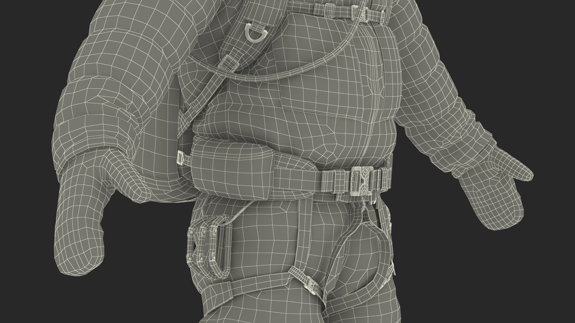 Everest Climber in a Snow-Covered Suit Rigged for Cinema 4D 3D model
