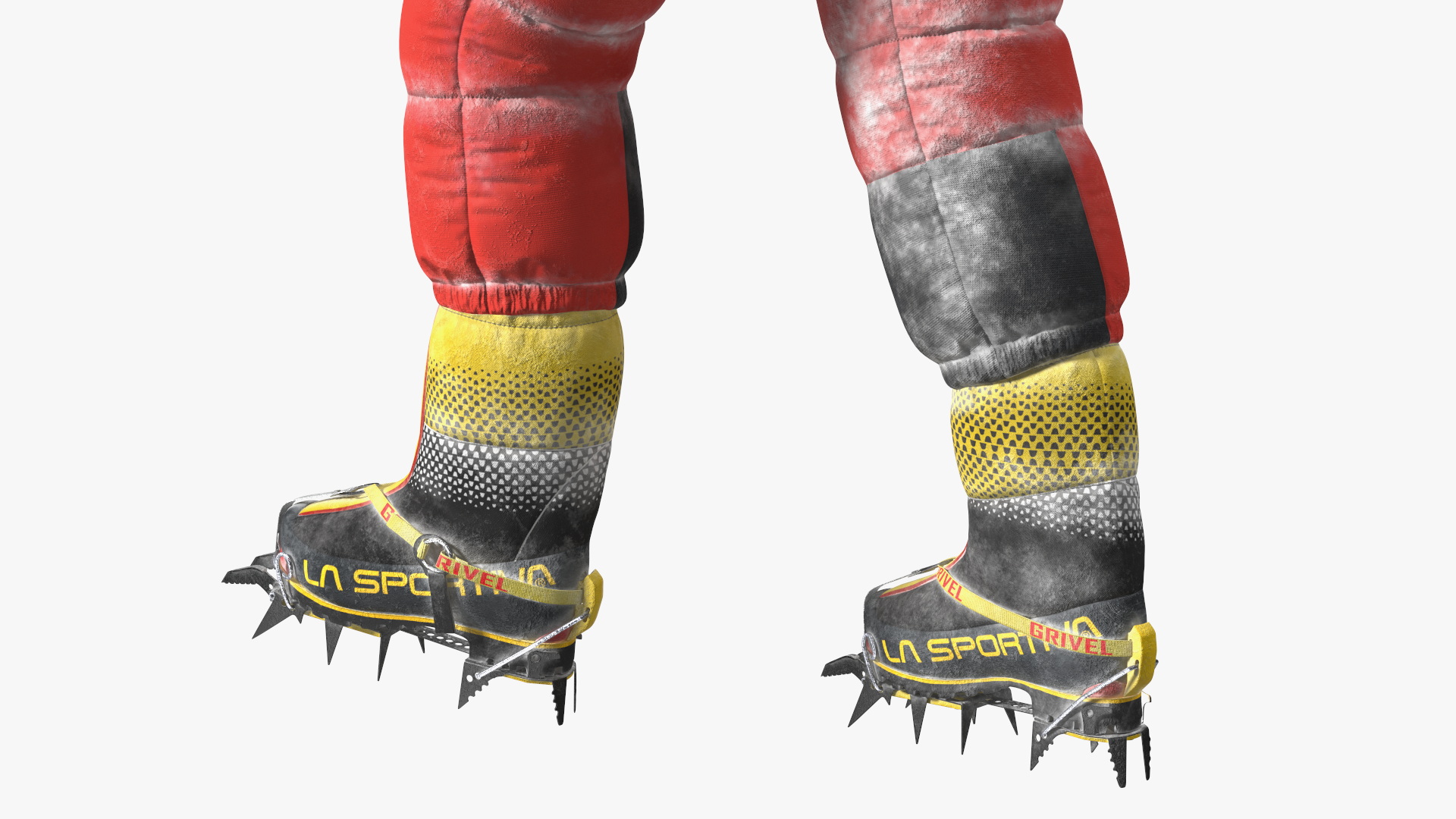 Everest Climber in a Snow-Covered Suit Rigged for Cinema 4D 3D model