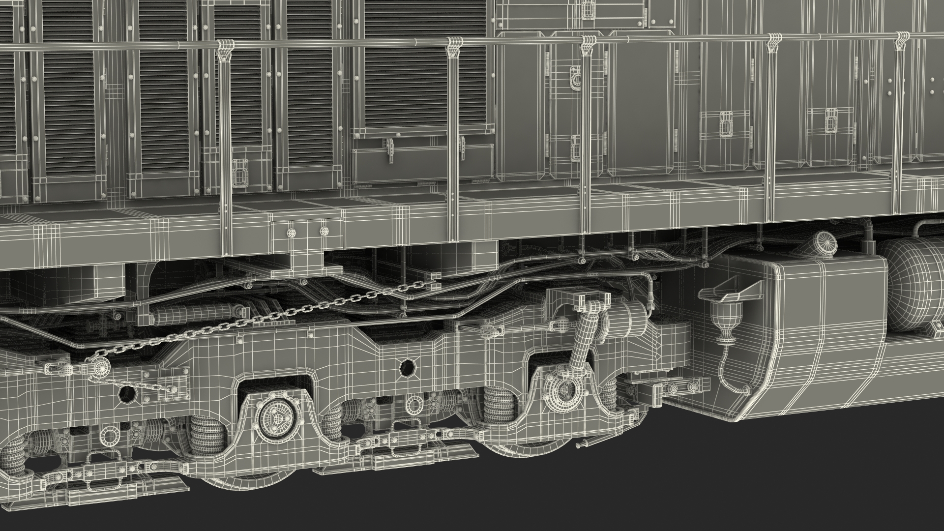 3D Locomotive Canadian Pacific with Railroad Refrigerator Car model