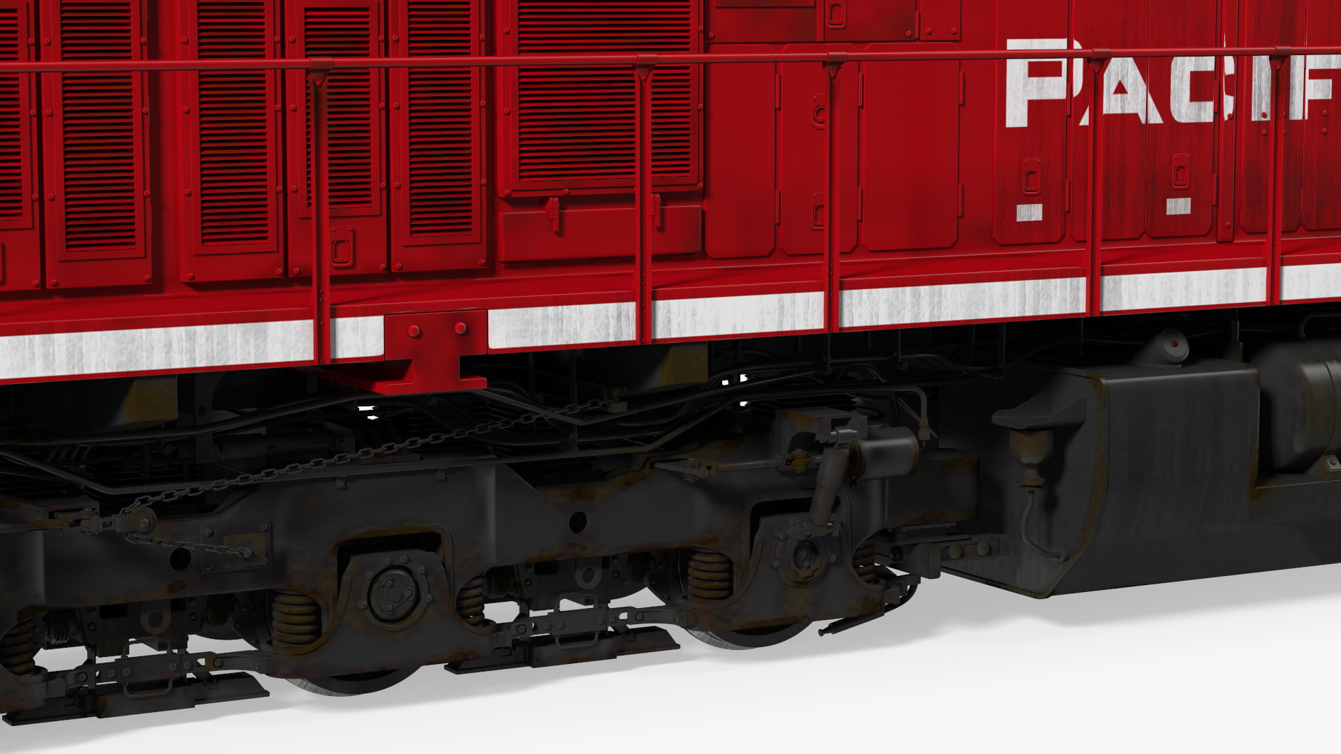 3D Locomotive Canadian Pacific with Railroad Refrigerator Car model