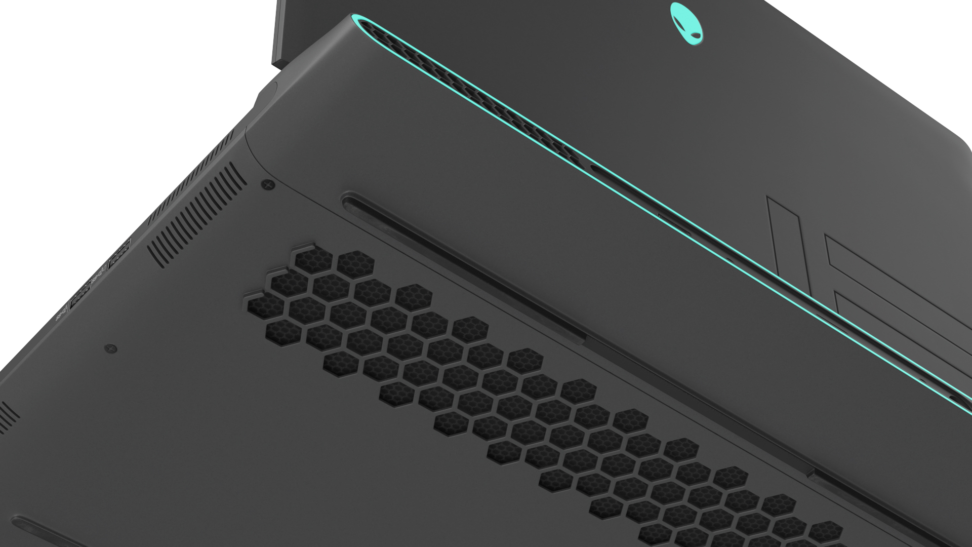 3D model Gaming Laptop Alienware M15 R7 Turned On
