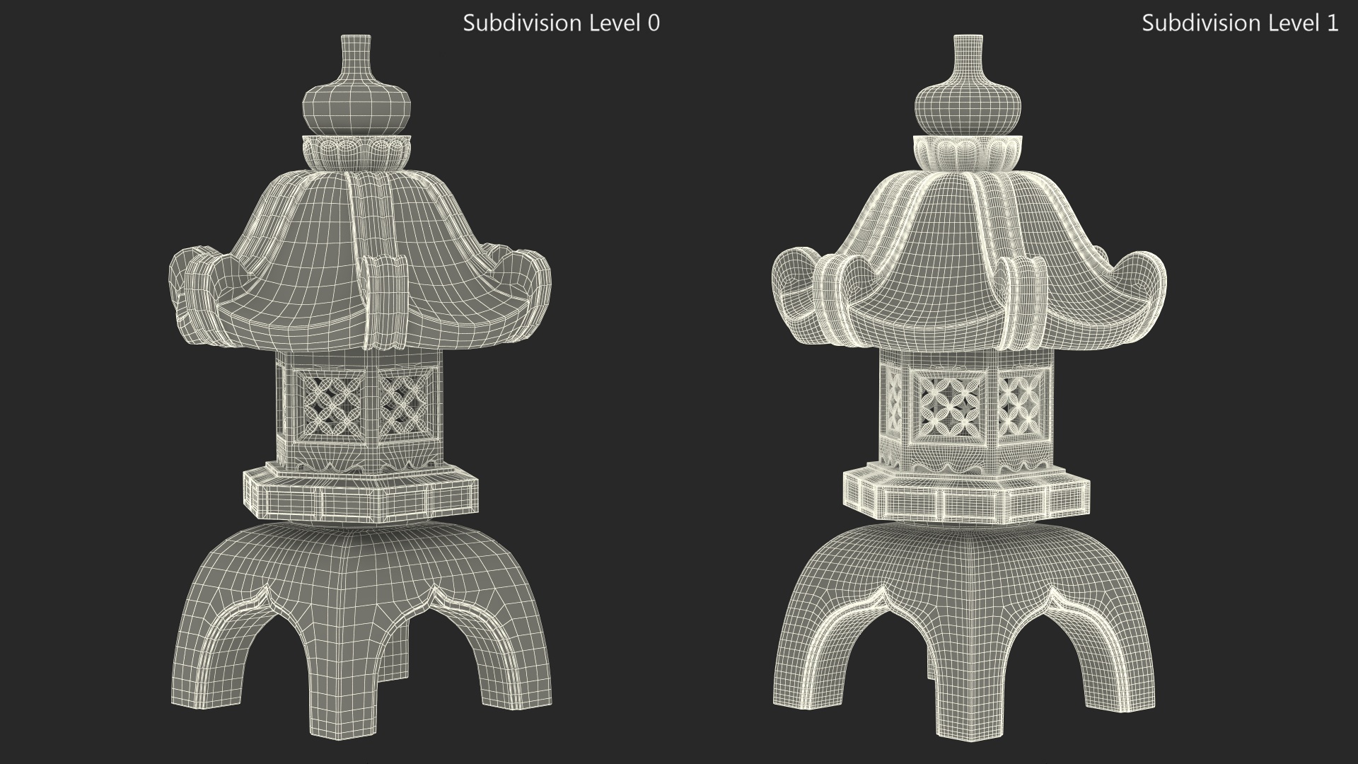 3D model Japanese Stone Lantern for 3D Print