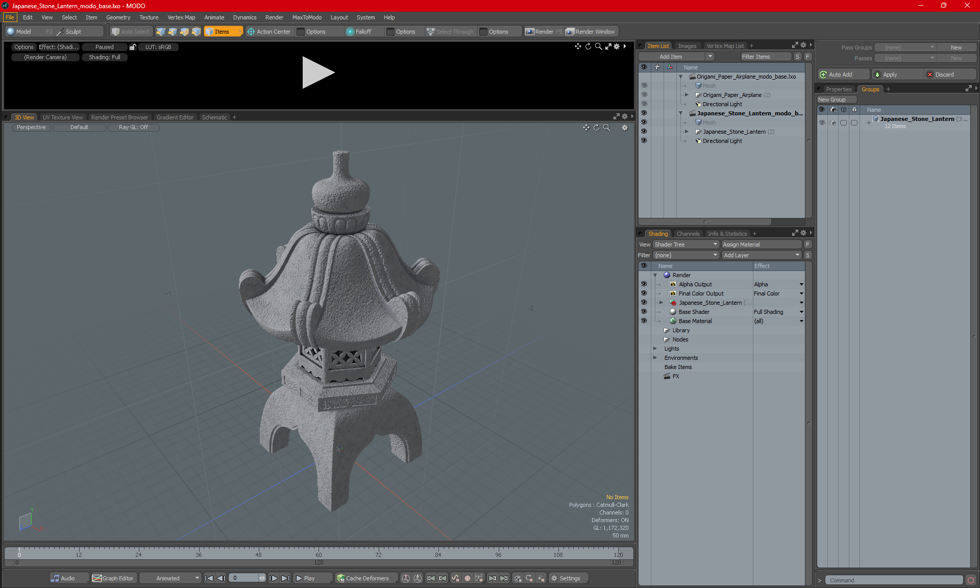 3D model Japanese Stone Lantern for 3D Print
