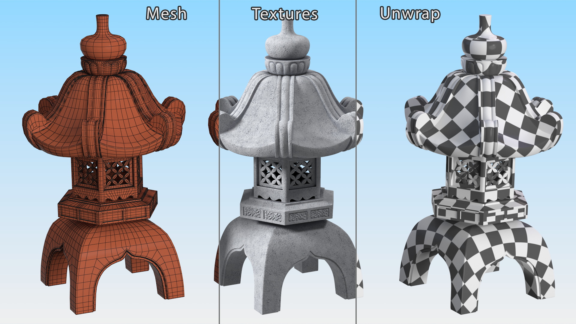 3D model Japanese Stone Lantern for 3D Print