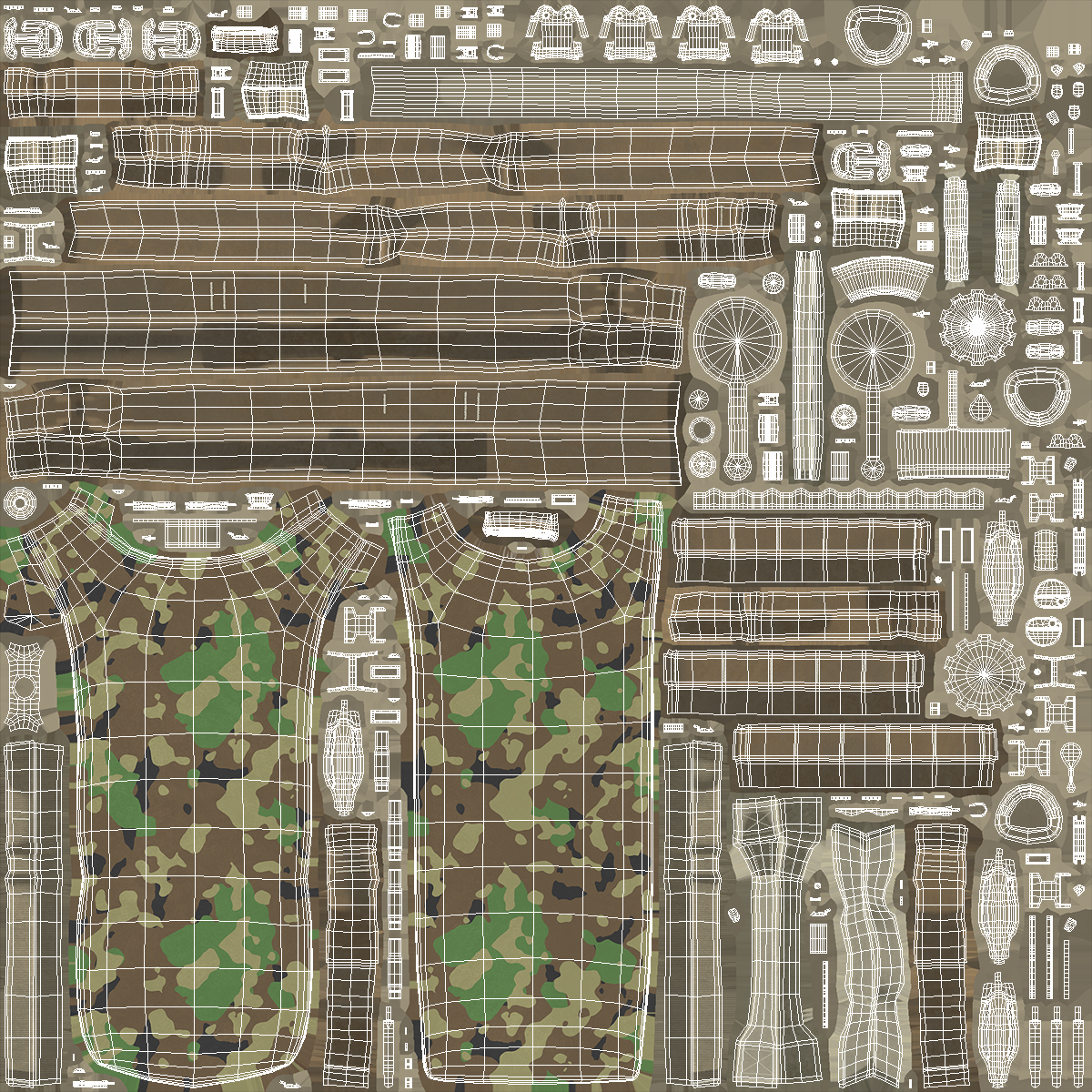 3D Hydration Backpack Carrier Camouflage Worn Position