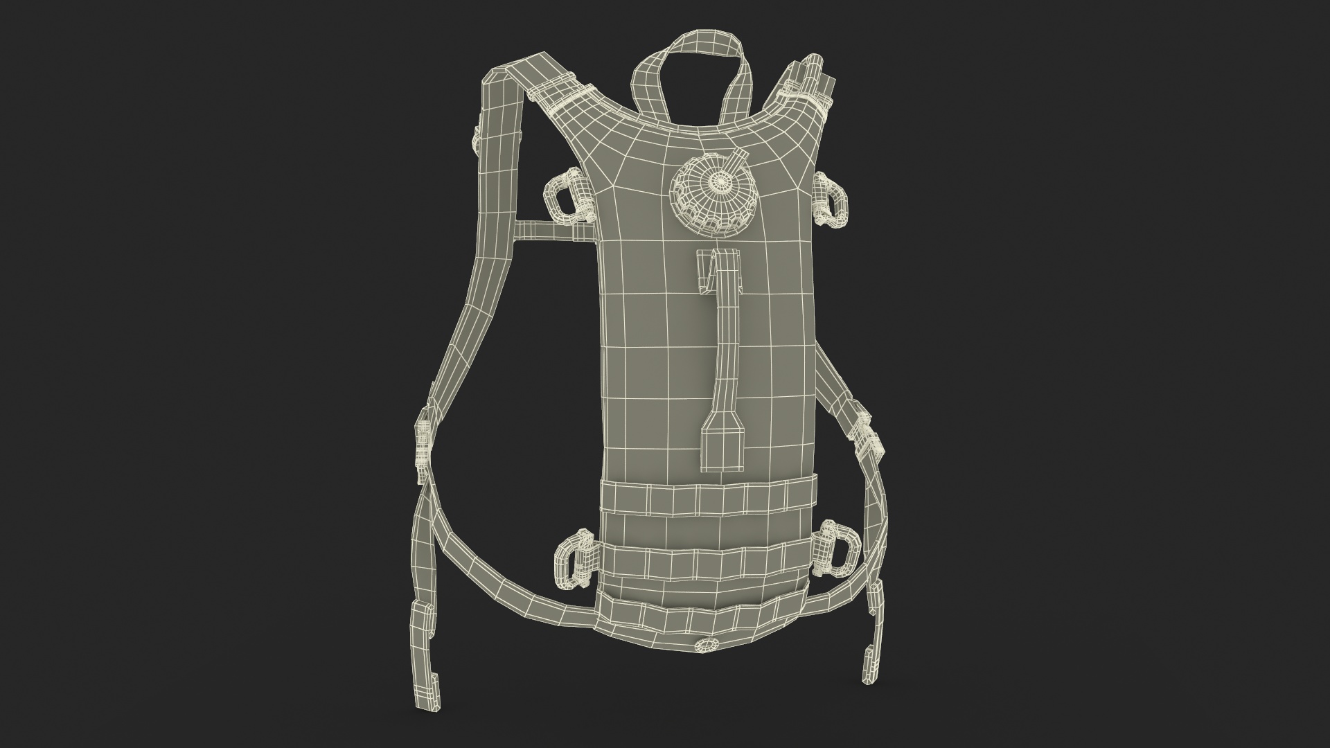 3D Hydration Backpack Carrier Camouflage Worn Position