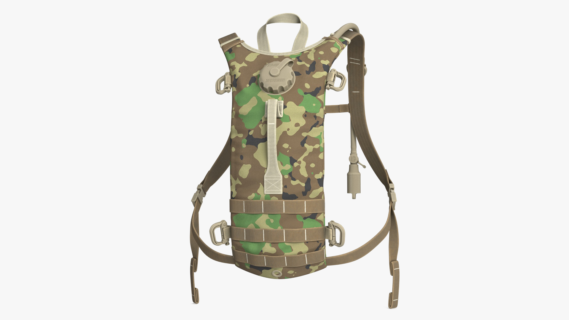 3D Hydration Backpack Carrier Camouflage Worn Position