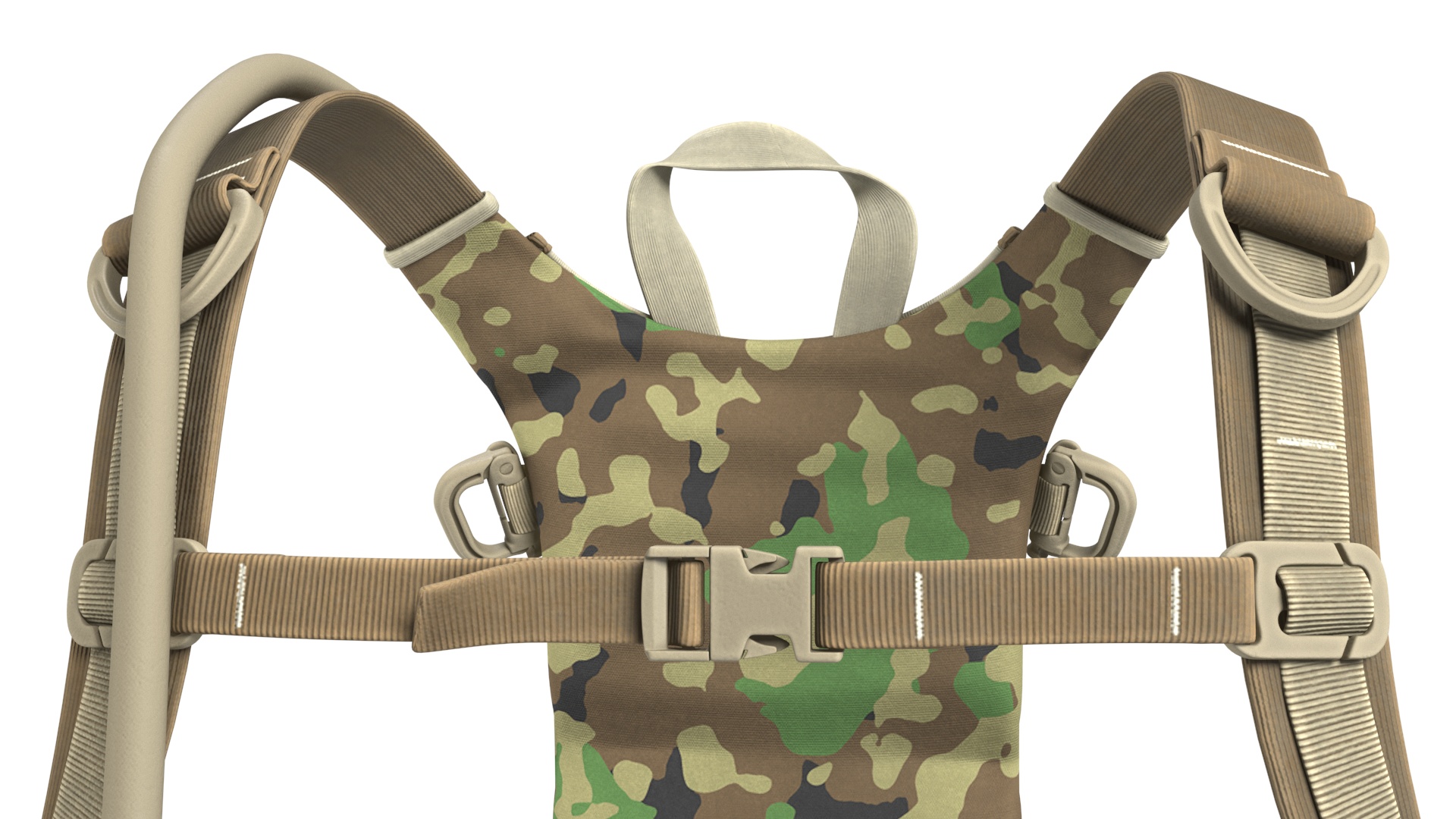 3D Hydration Backpack Carrier Camouflage Worn Position