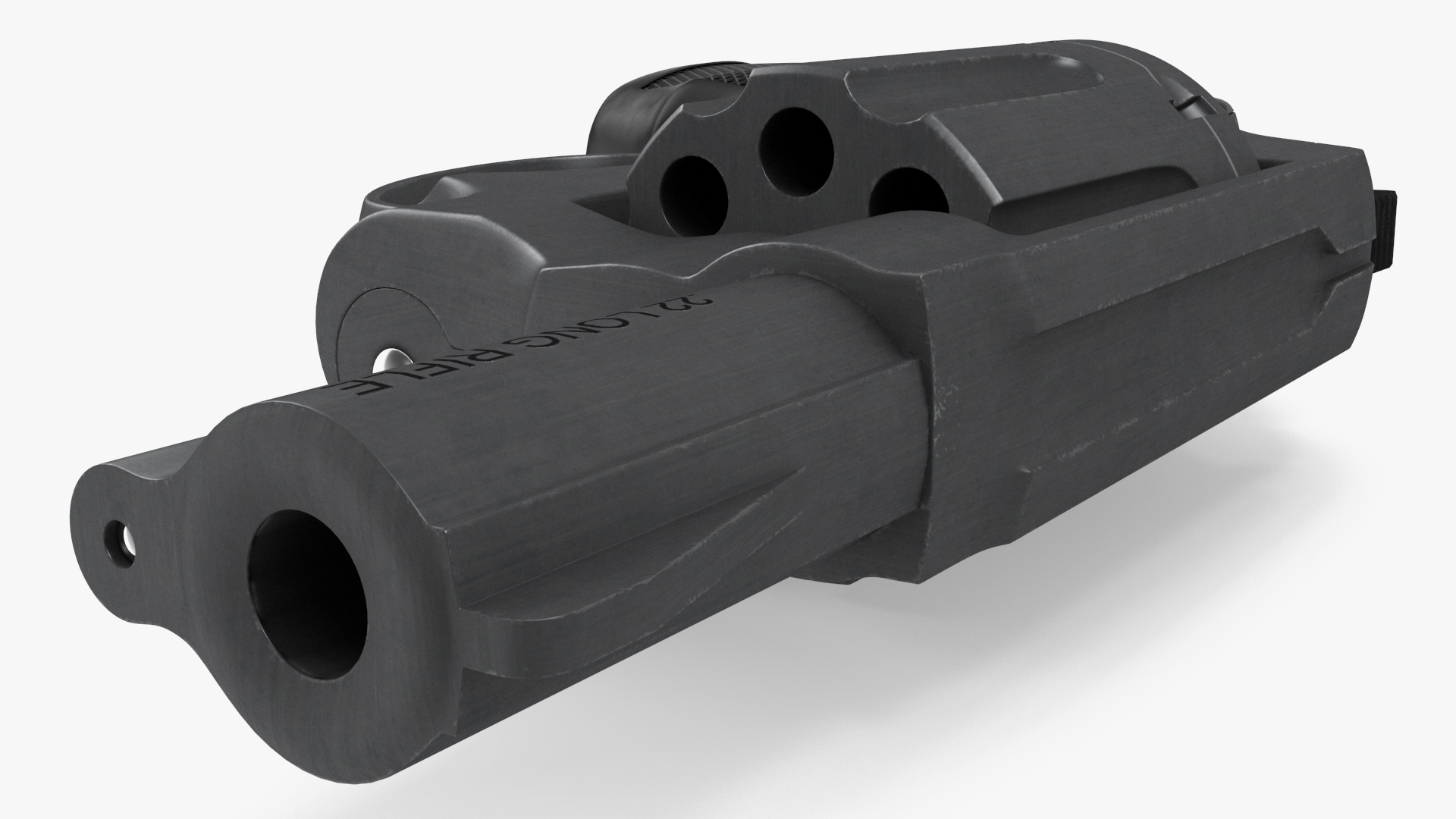 3D Black Matte Small Revolver