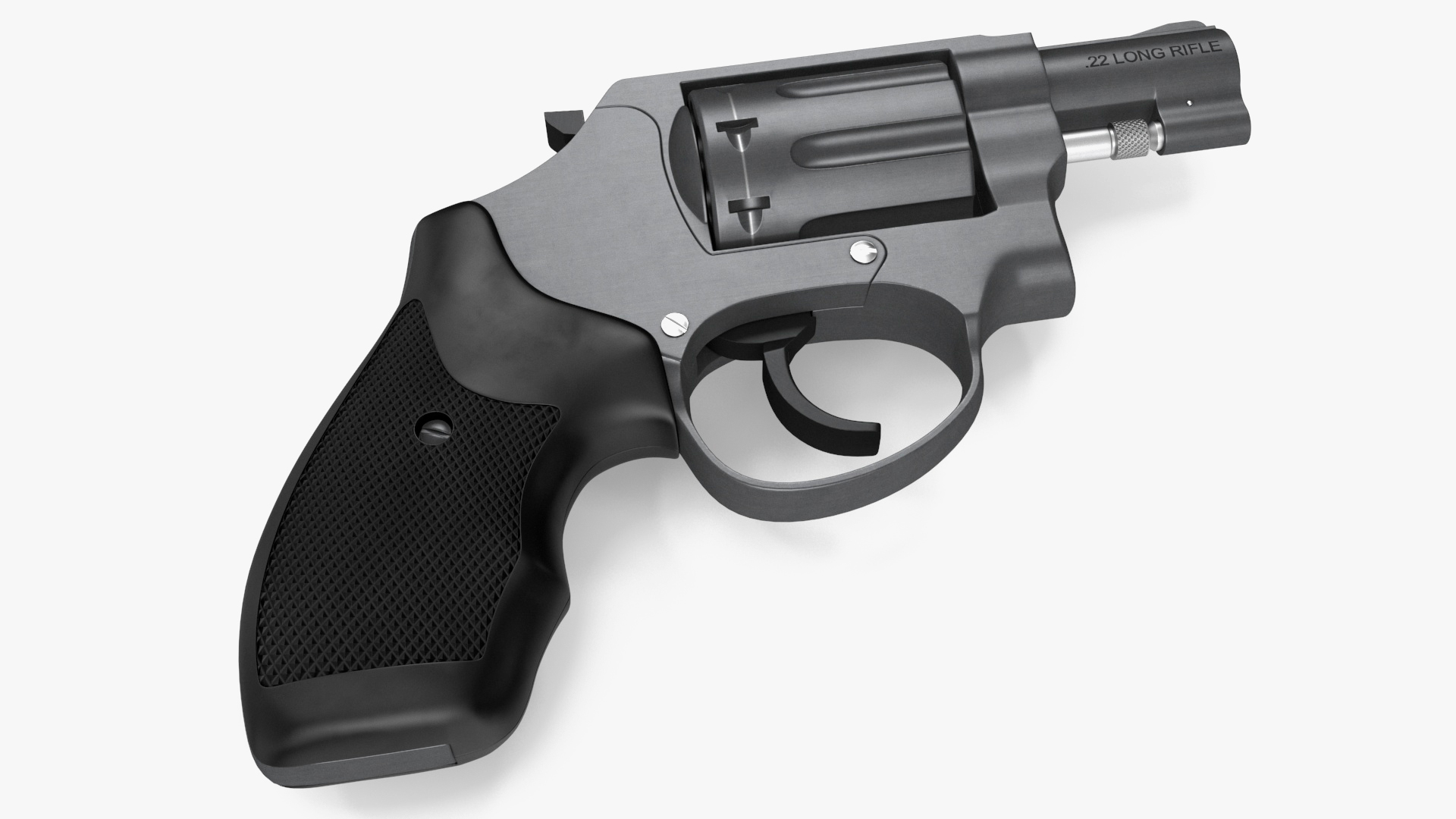 3D Black Matte Small Revolver