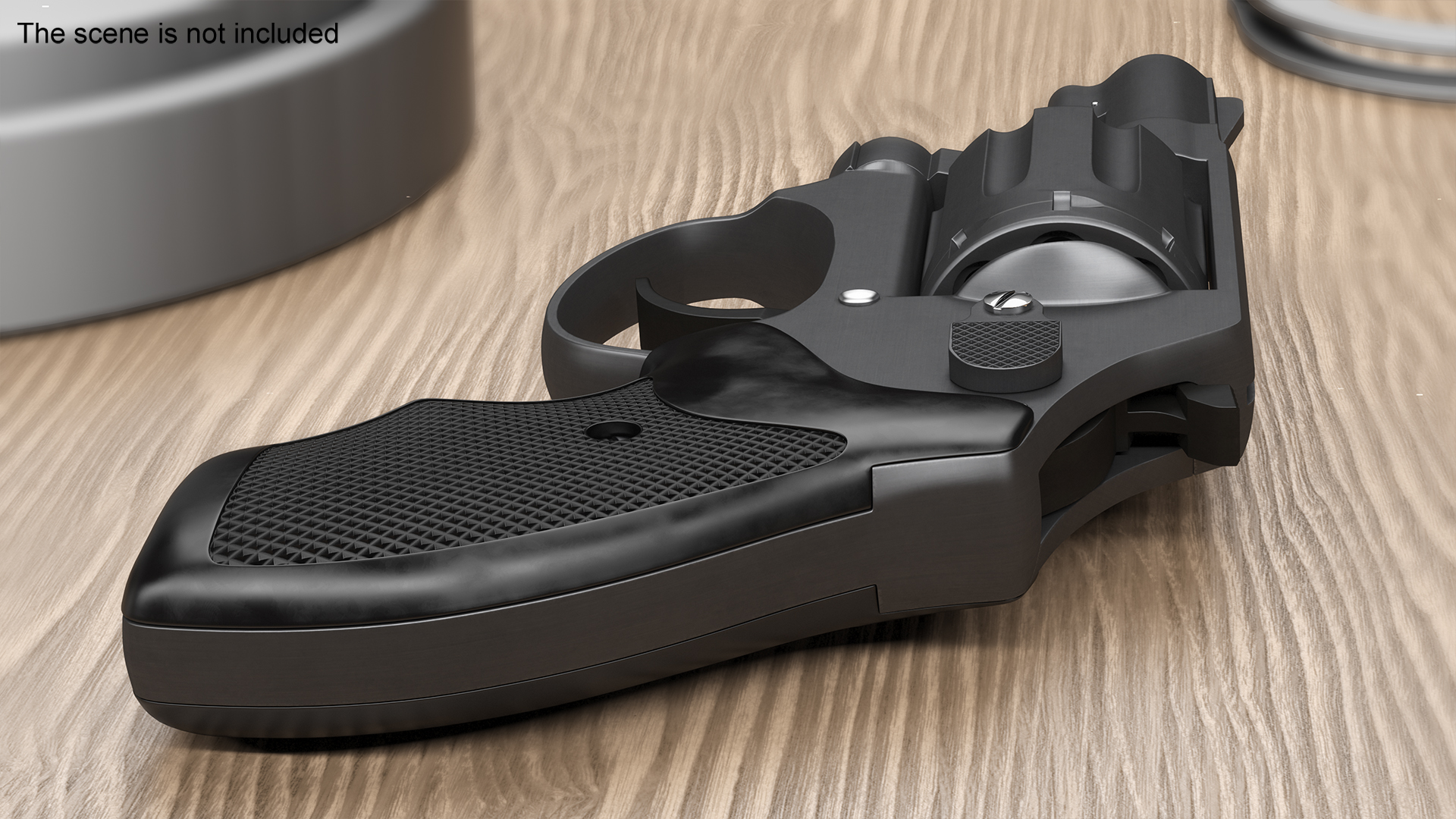 3D Black Matte Small Revolver