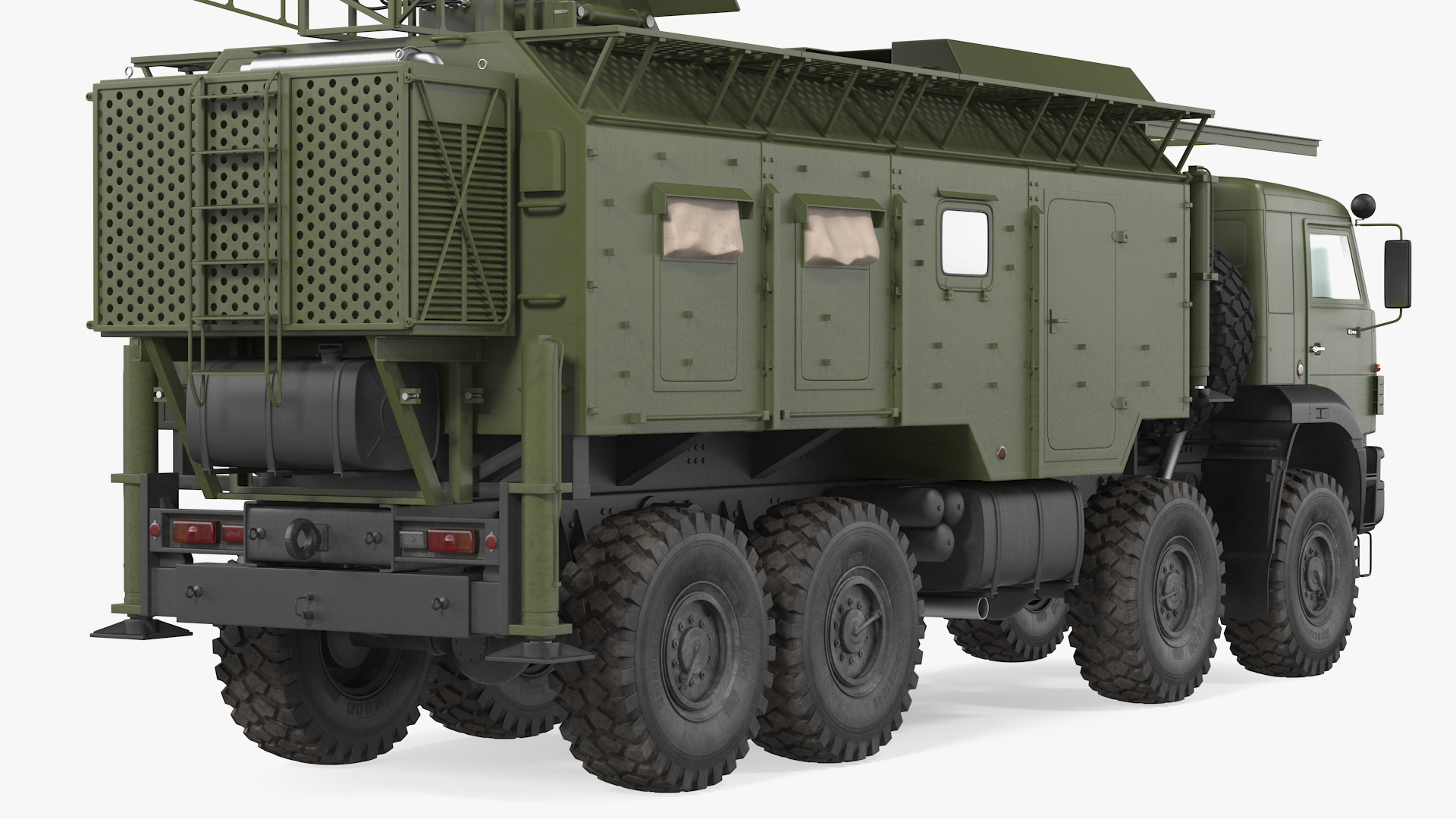 3D model Krasukha 4 Mobile Electronic Warfare System Rigged