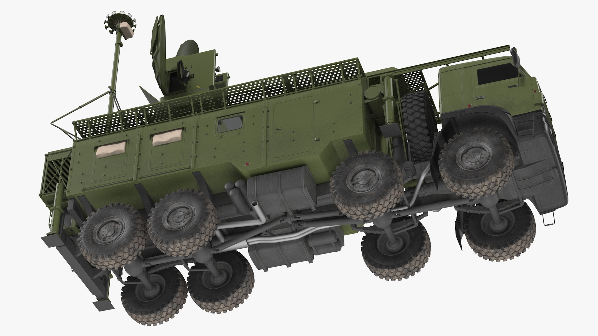 3D model Krasukha 4 Mobile Electronic Warfare System Rigged