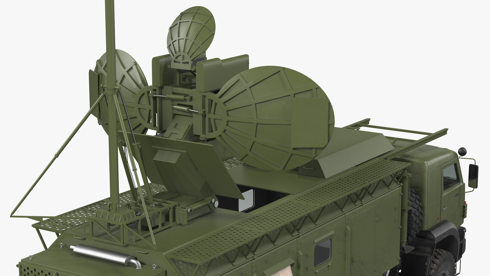 3D model Krasukha 4 Mobile Electronic Warfare System Rigged