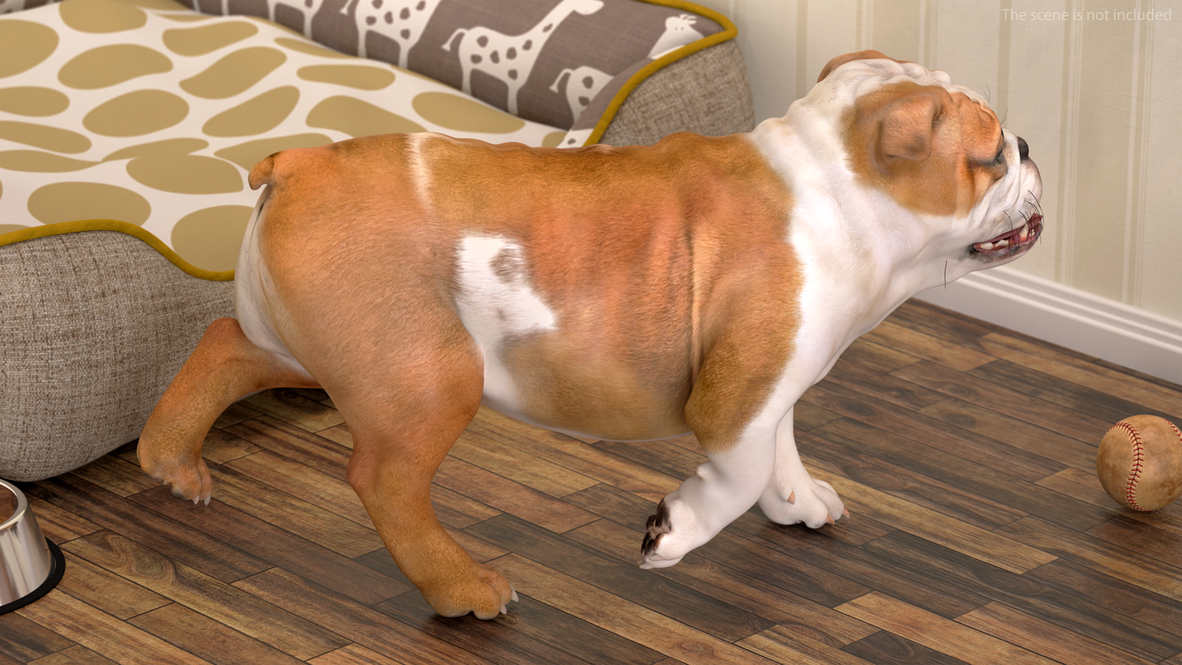 3D model Walking Bulldog