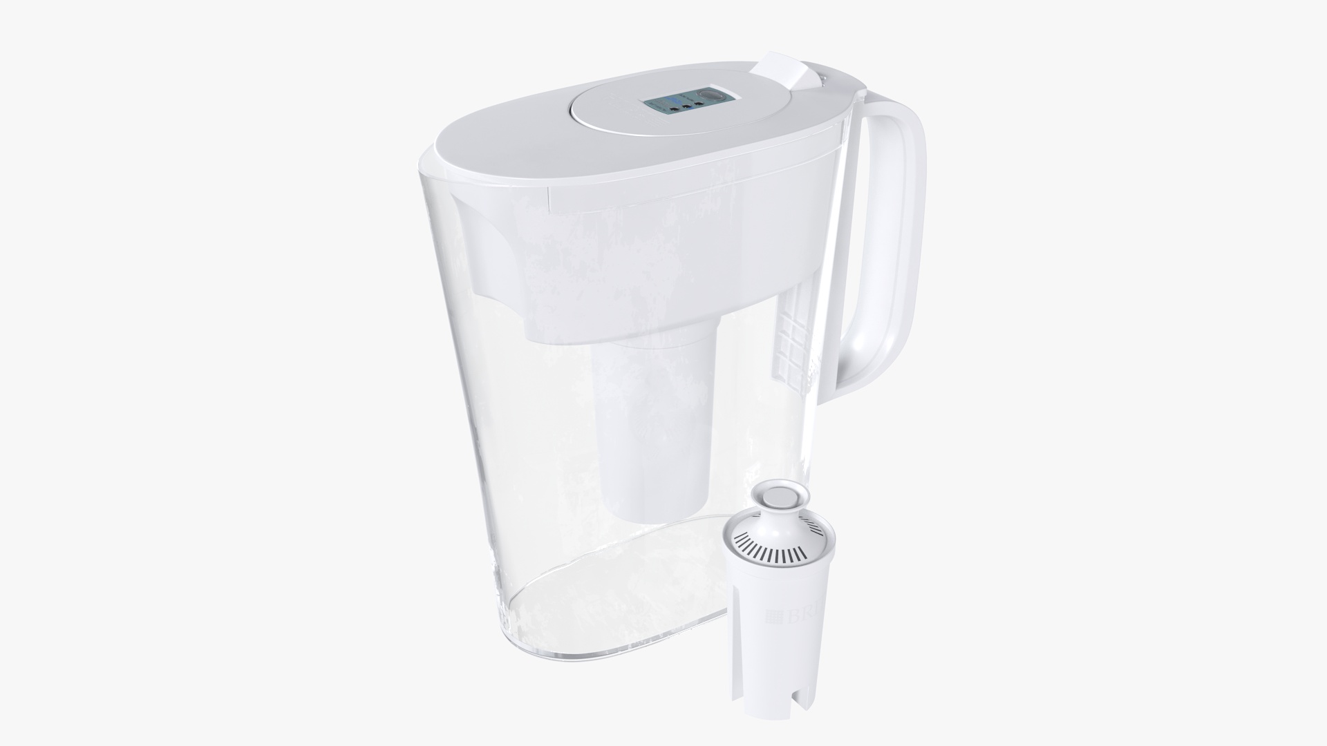 3D White Water Pitcher with Filter