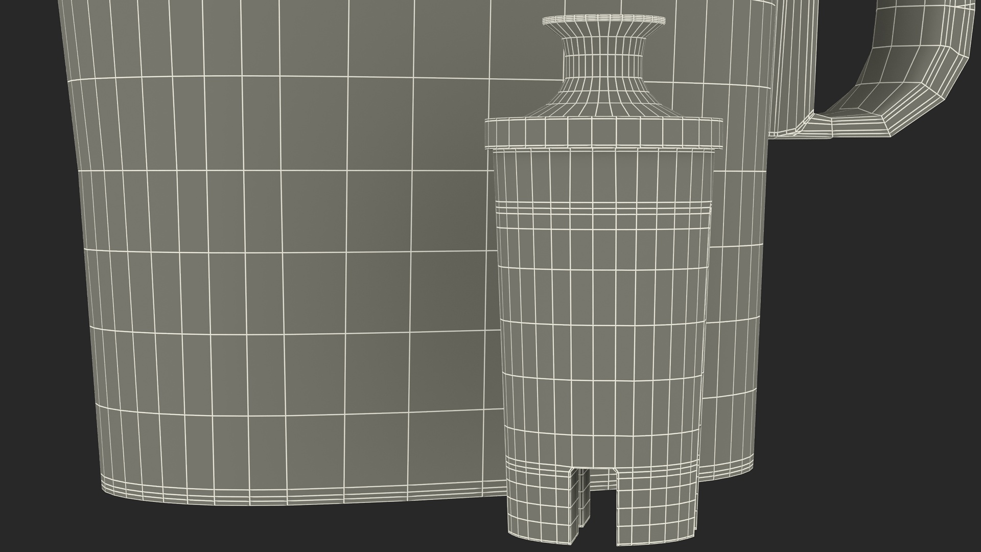 3D White Water Pitcher with Filter