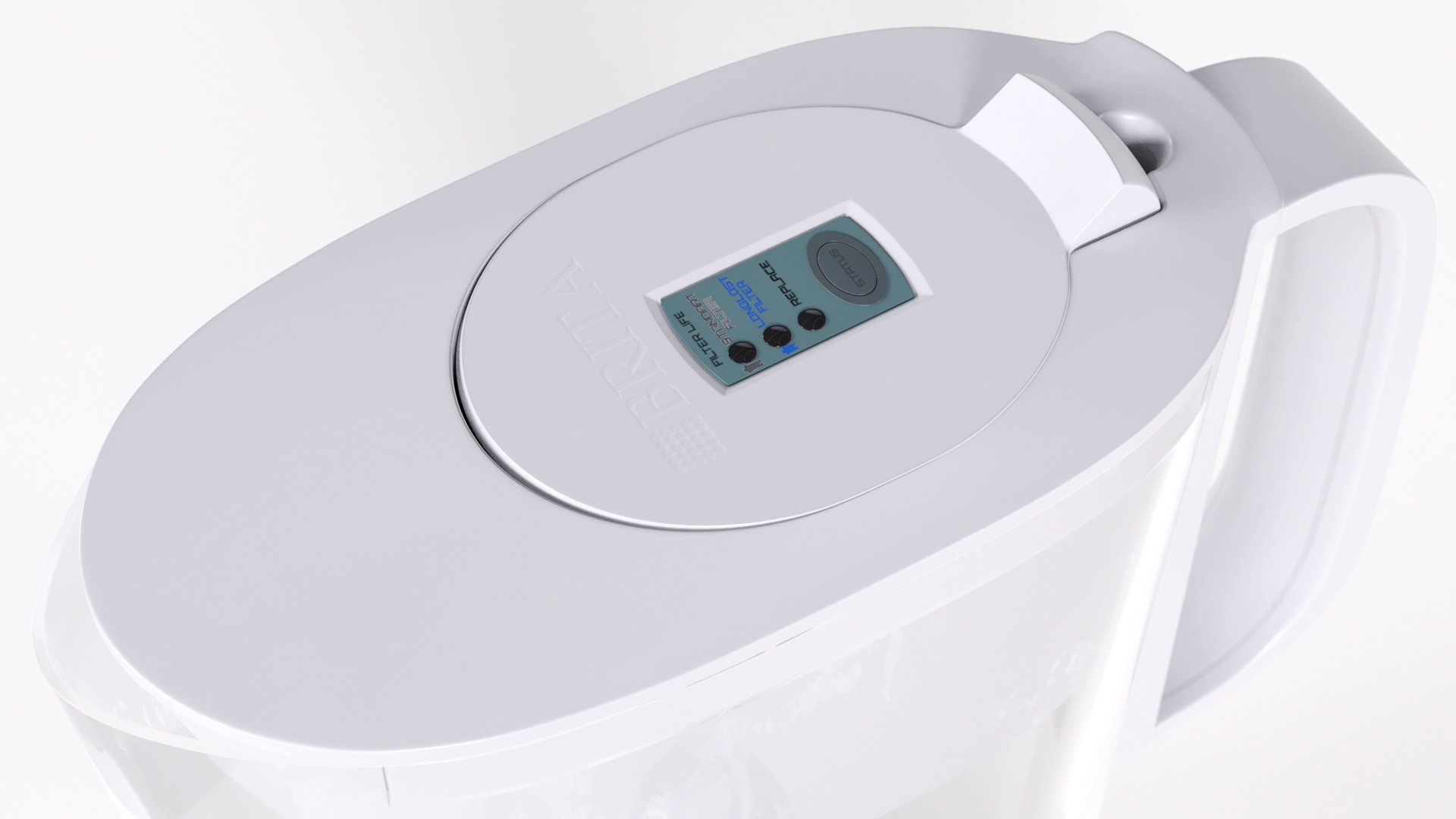3D White Water Pitcher with Filter