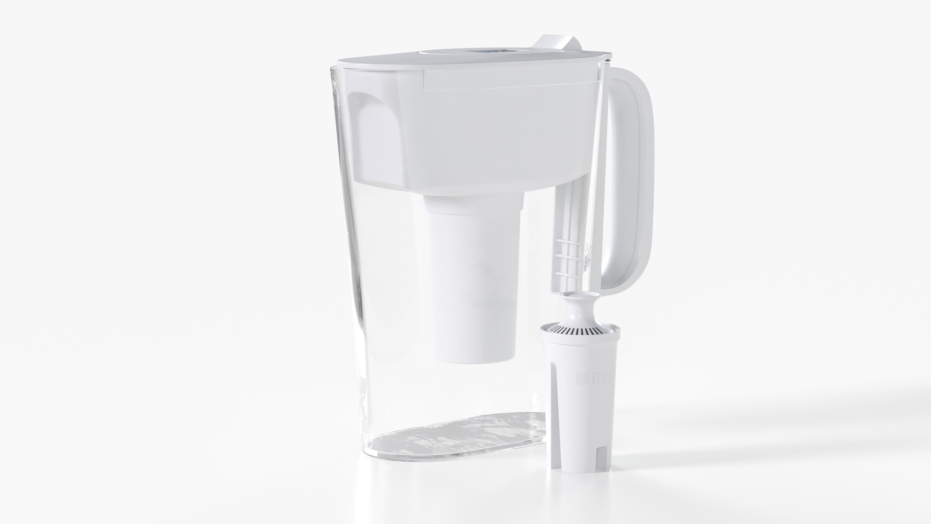 3D White Water Pitcher with Filter