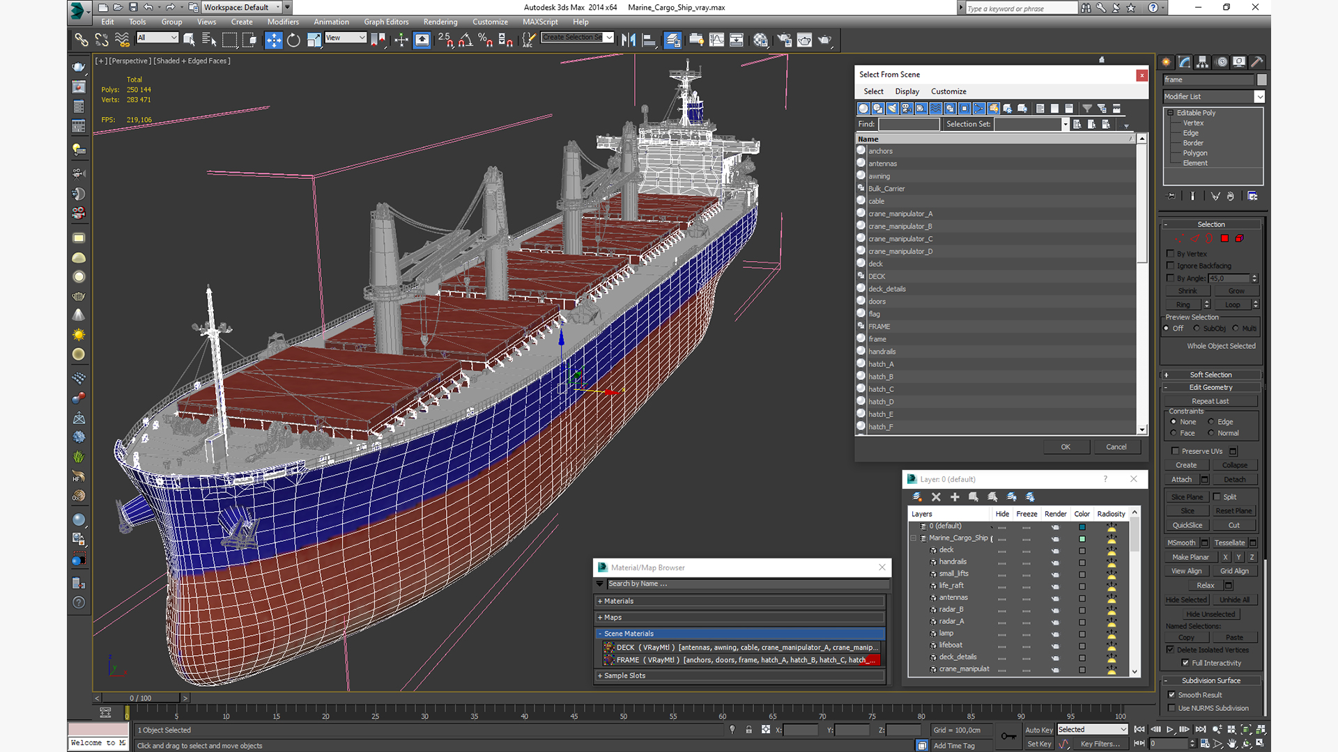 Marine Cargo Ship 3D