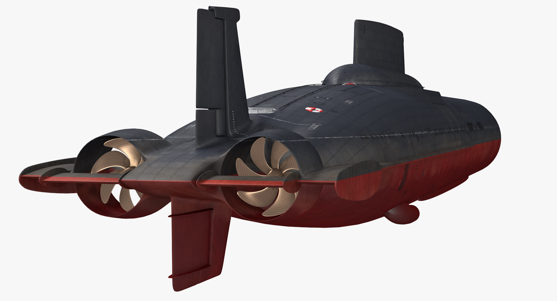Typhoon Class Submarine Project 941 or Akula 3D model