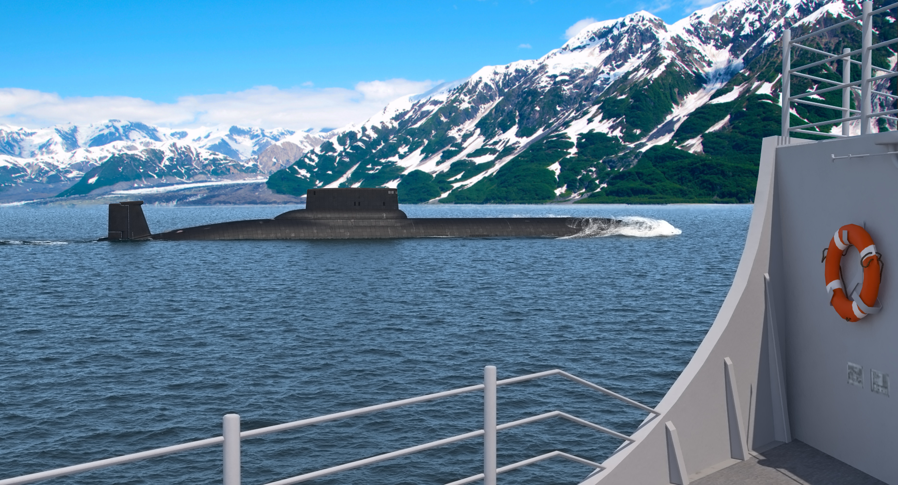 Typhoon Class Submarine Project 941 or Akula 3D model