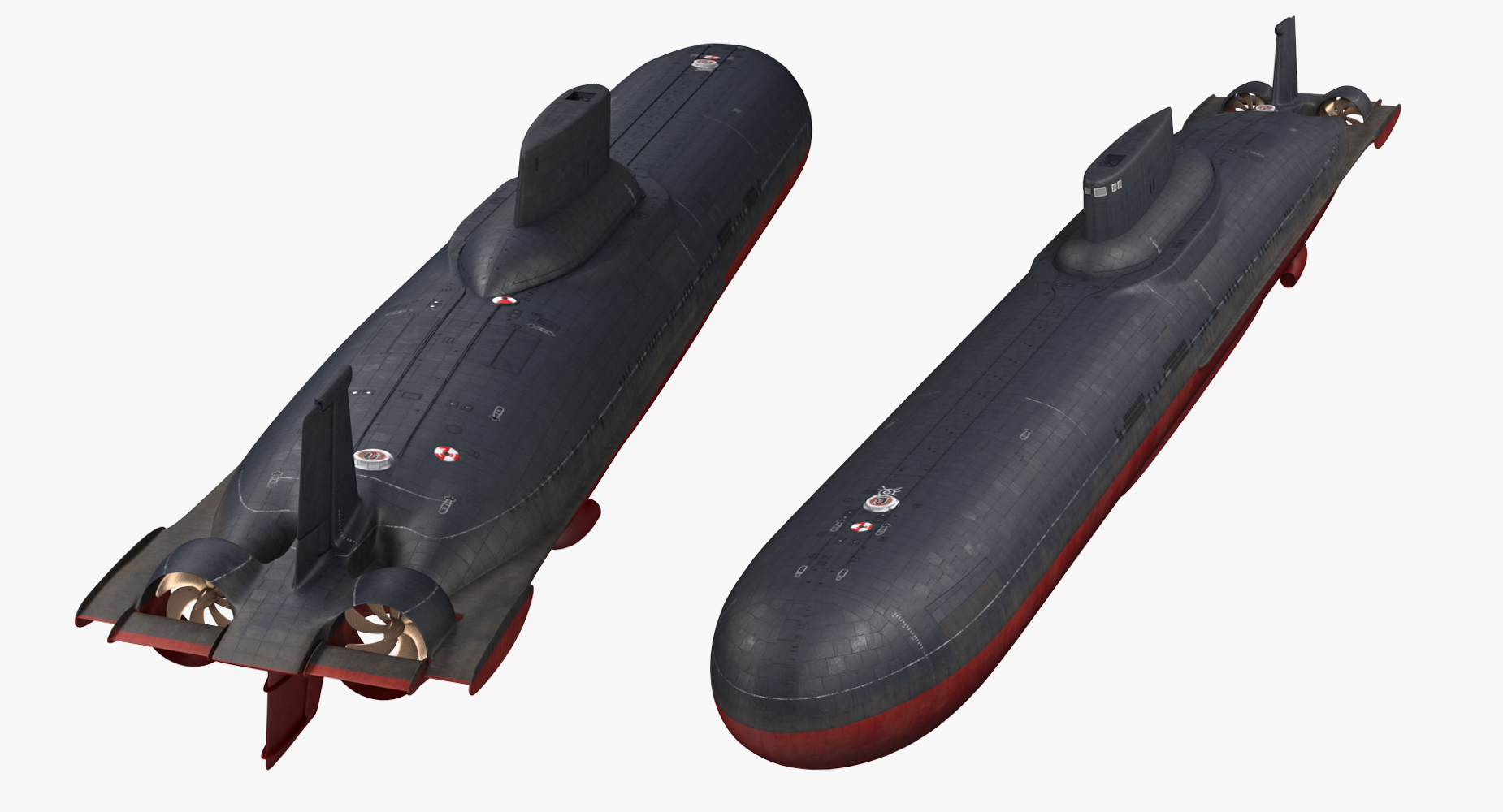 Typhoon Class Submarine Project 941 or Akula 3D model