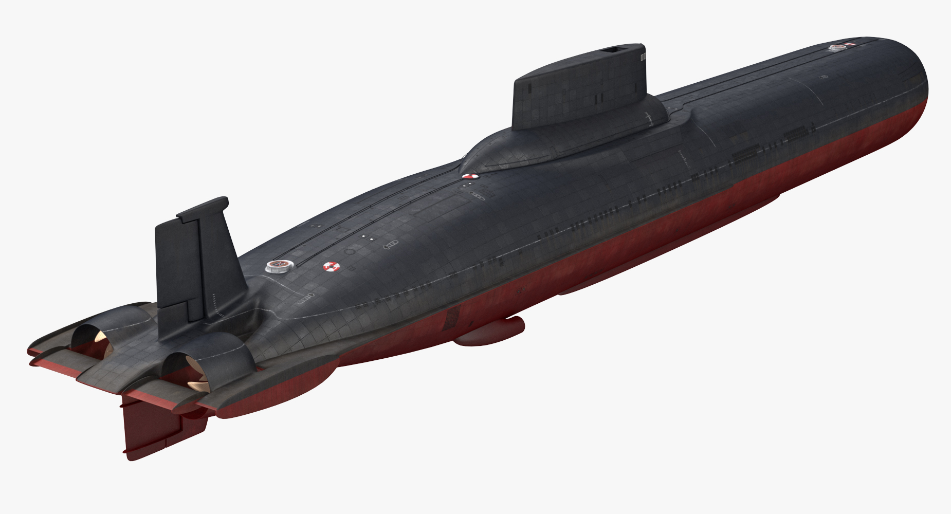Typhoon Class Submarine Project 941 or Akula 3D model