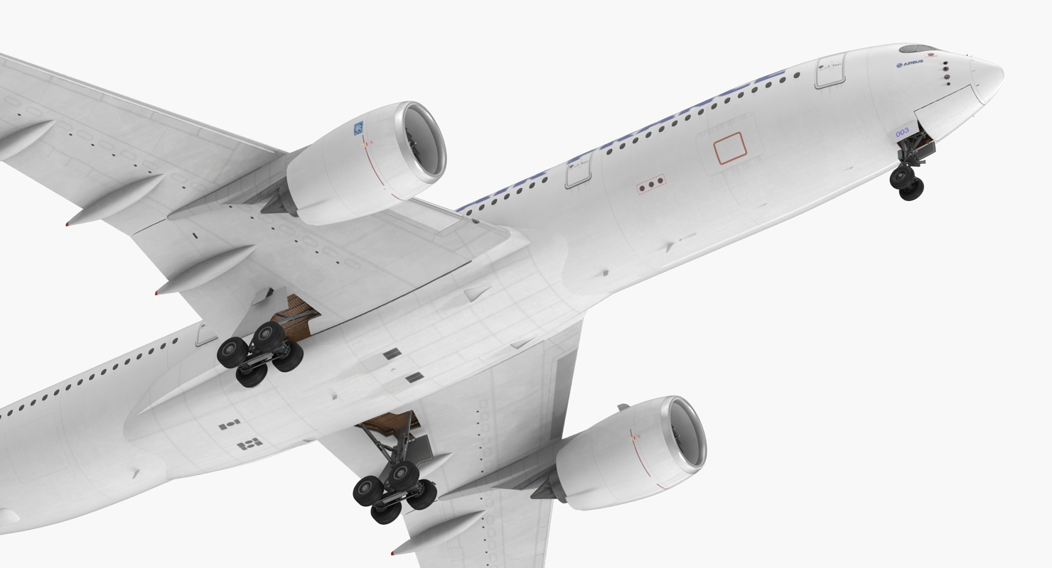 3D Airbus A350 900 Air France Rigged model