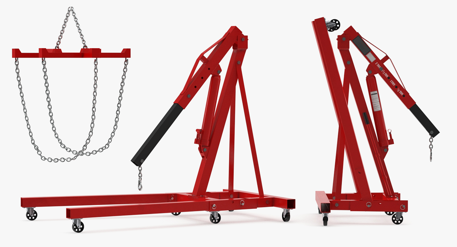 3D model Folding Engine Crane