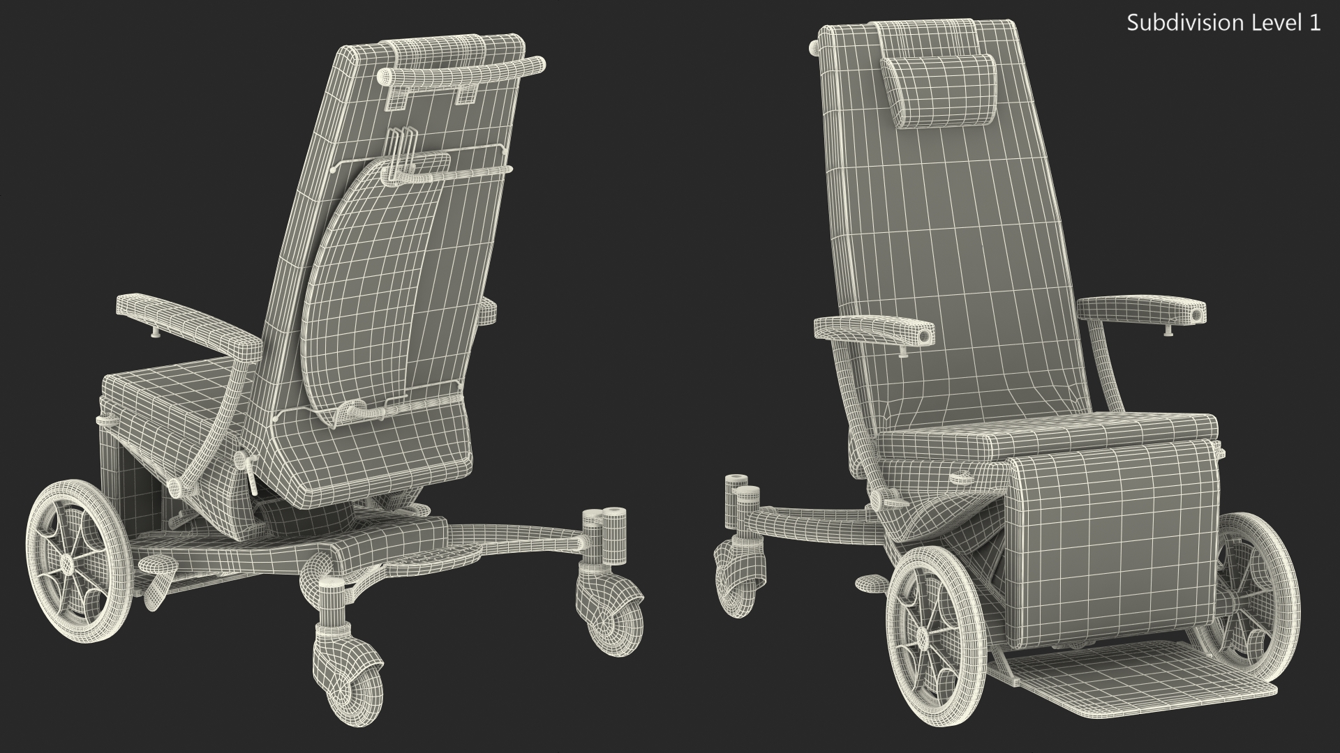 3D Multifunctional Transport Chair
