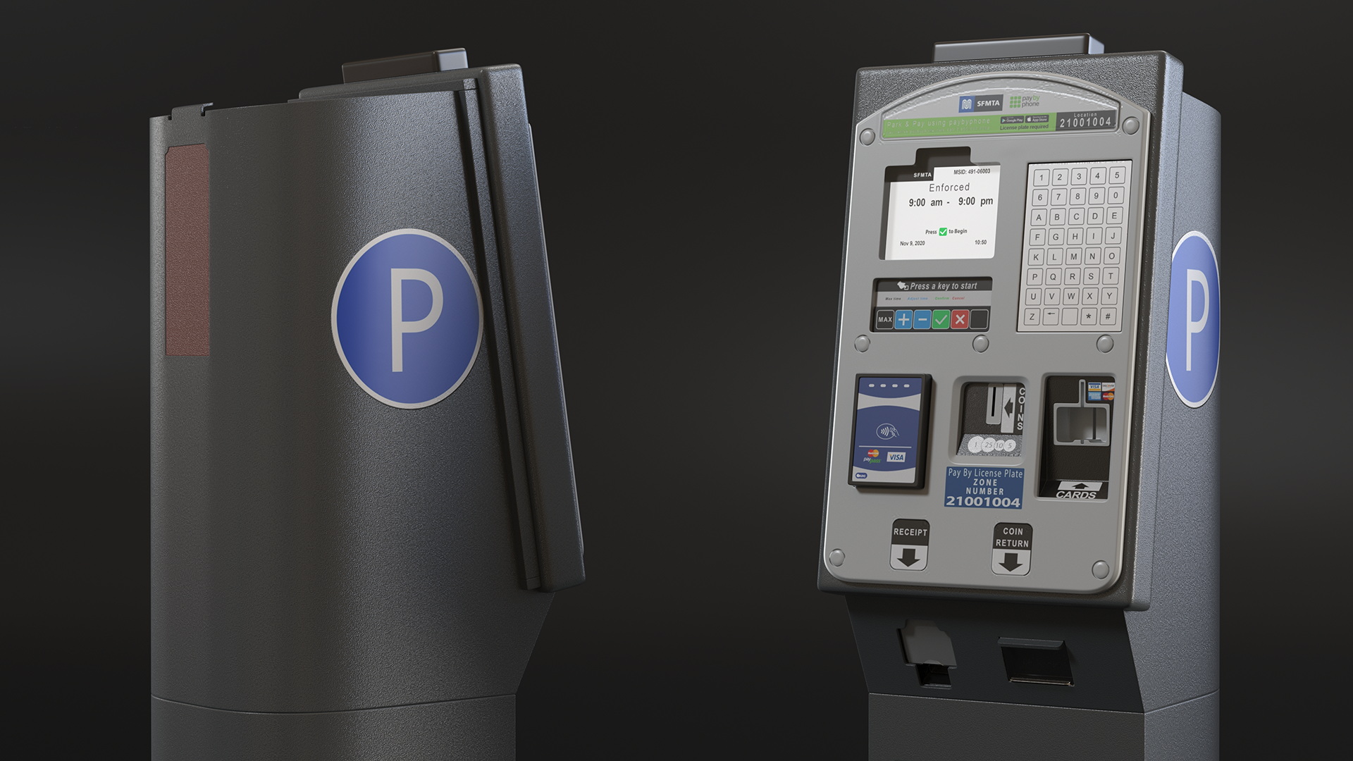 3D Digital Parking Meter