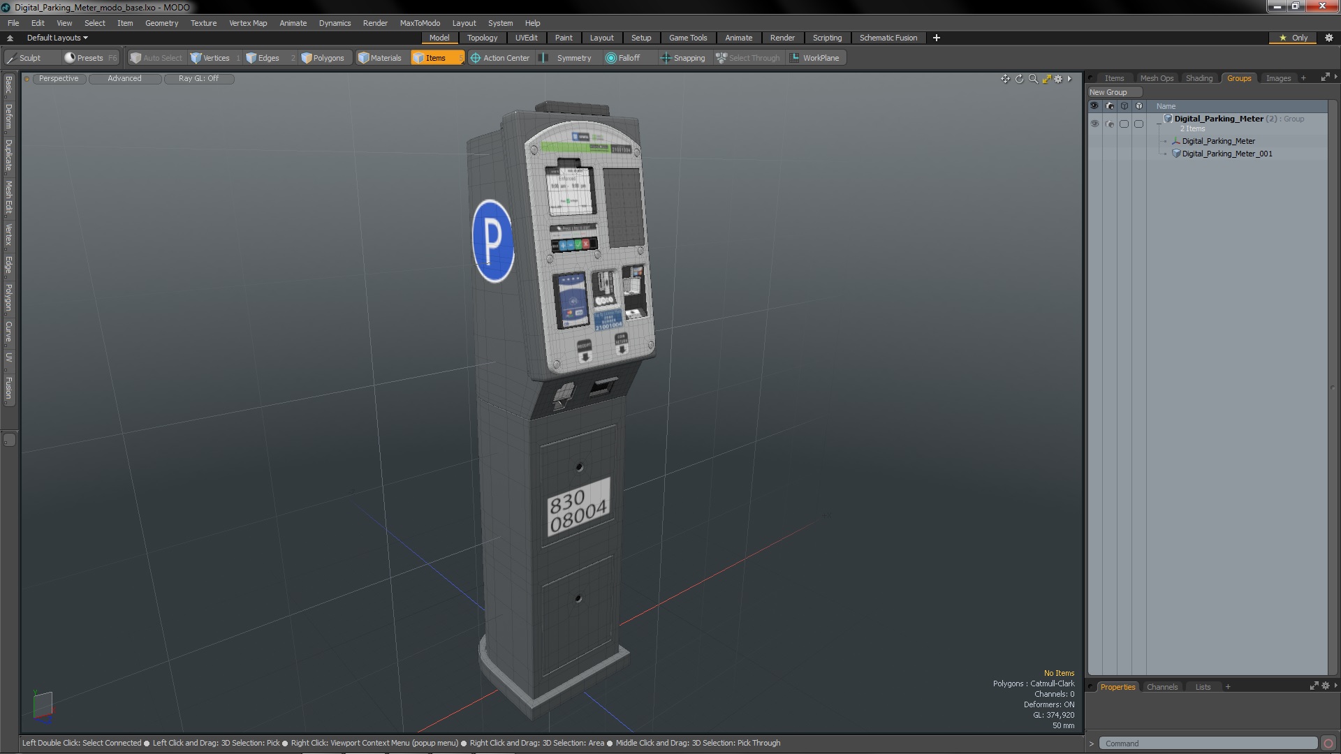 3D Digital Parking Meter
