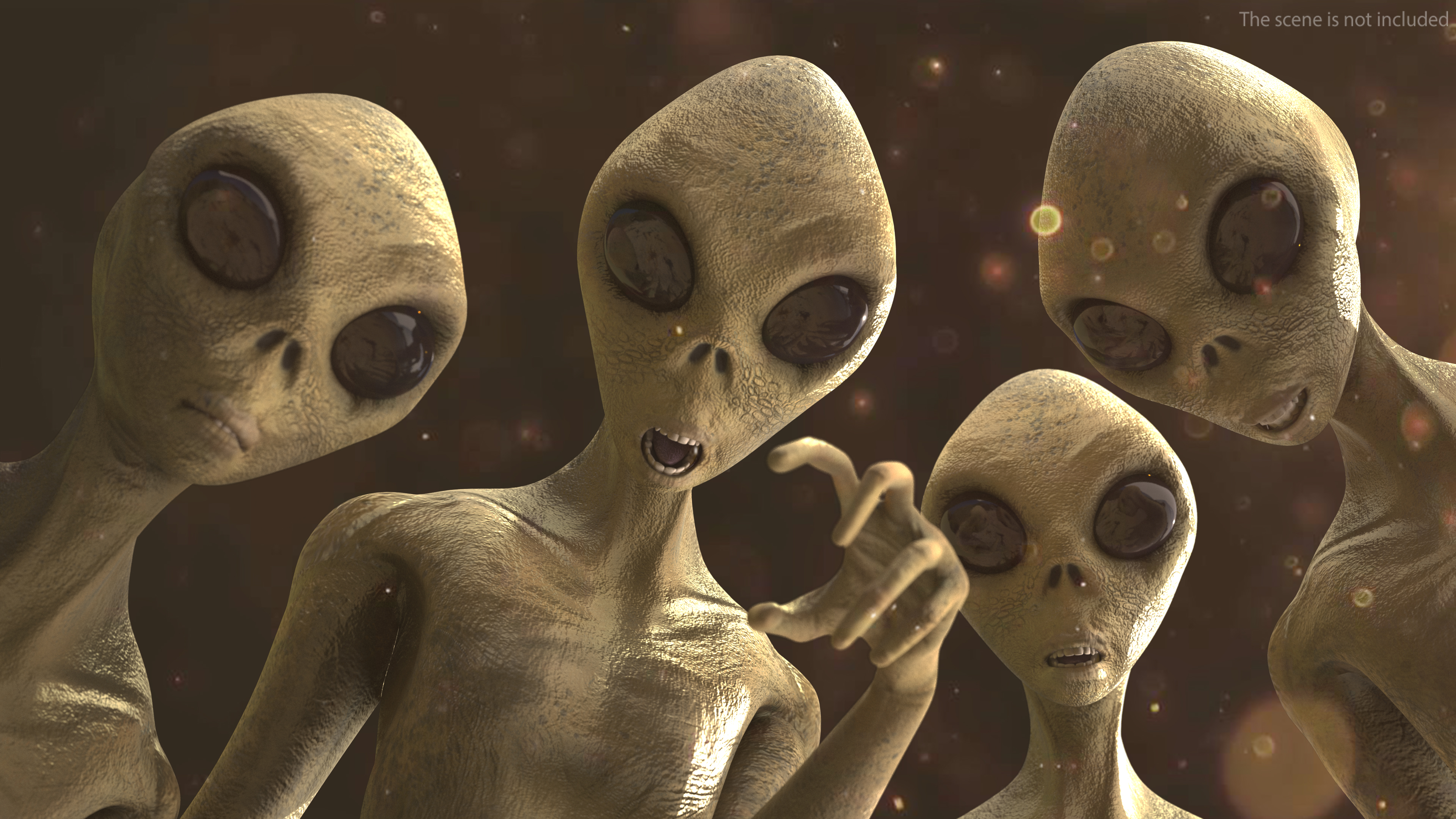 3D model Humanoid Alien Creature Rigged