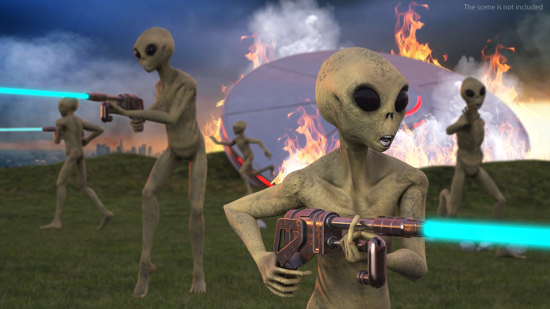 3D model Humanoid Alien Creature Rigged