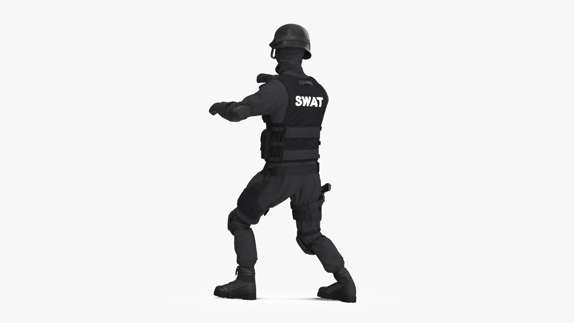 3D model SWAT Police Officer Rigged for Maya