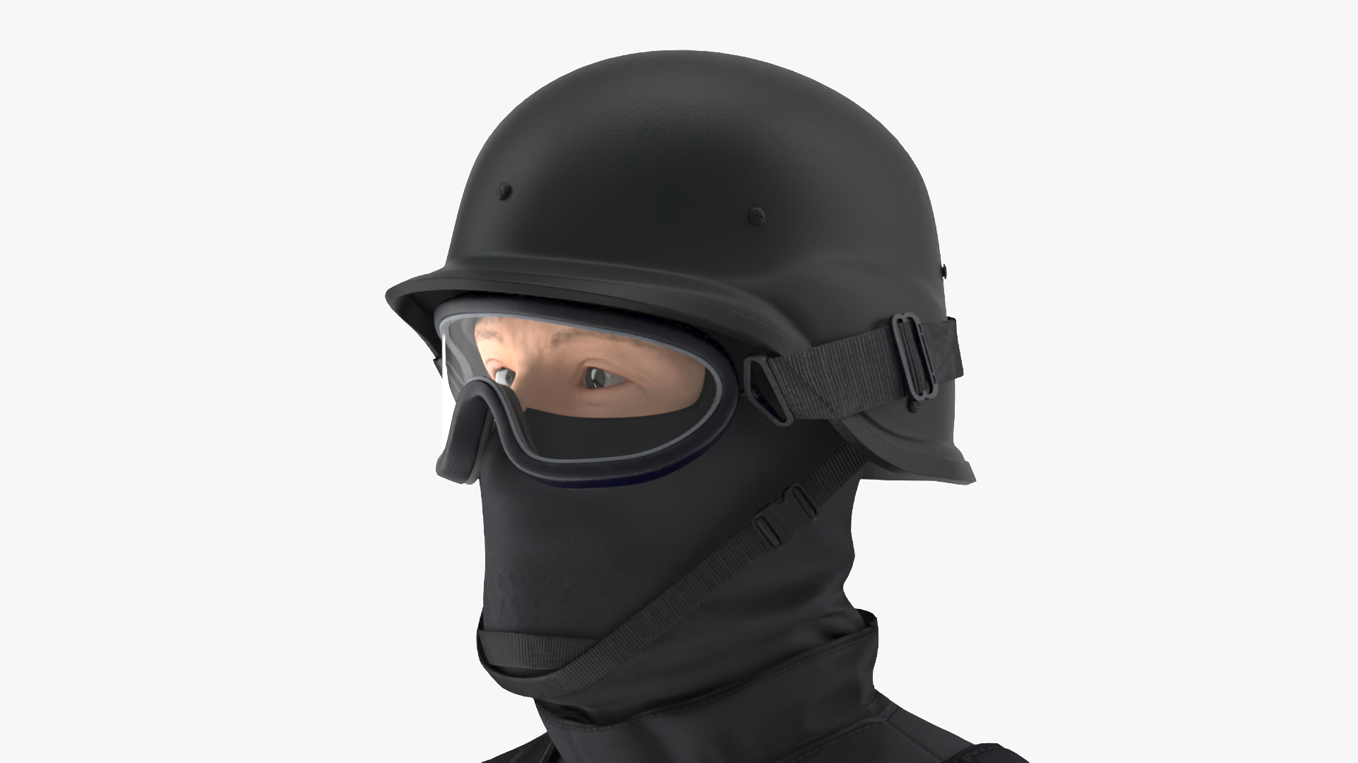 3D model SWAT Police Officer Rigged for Maya