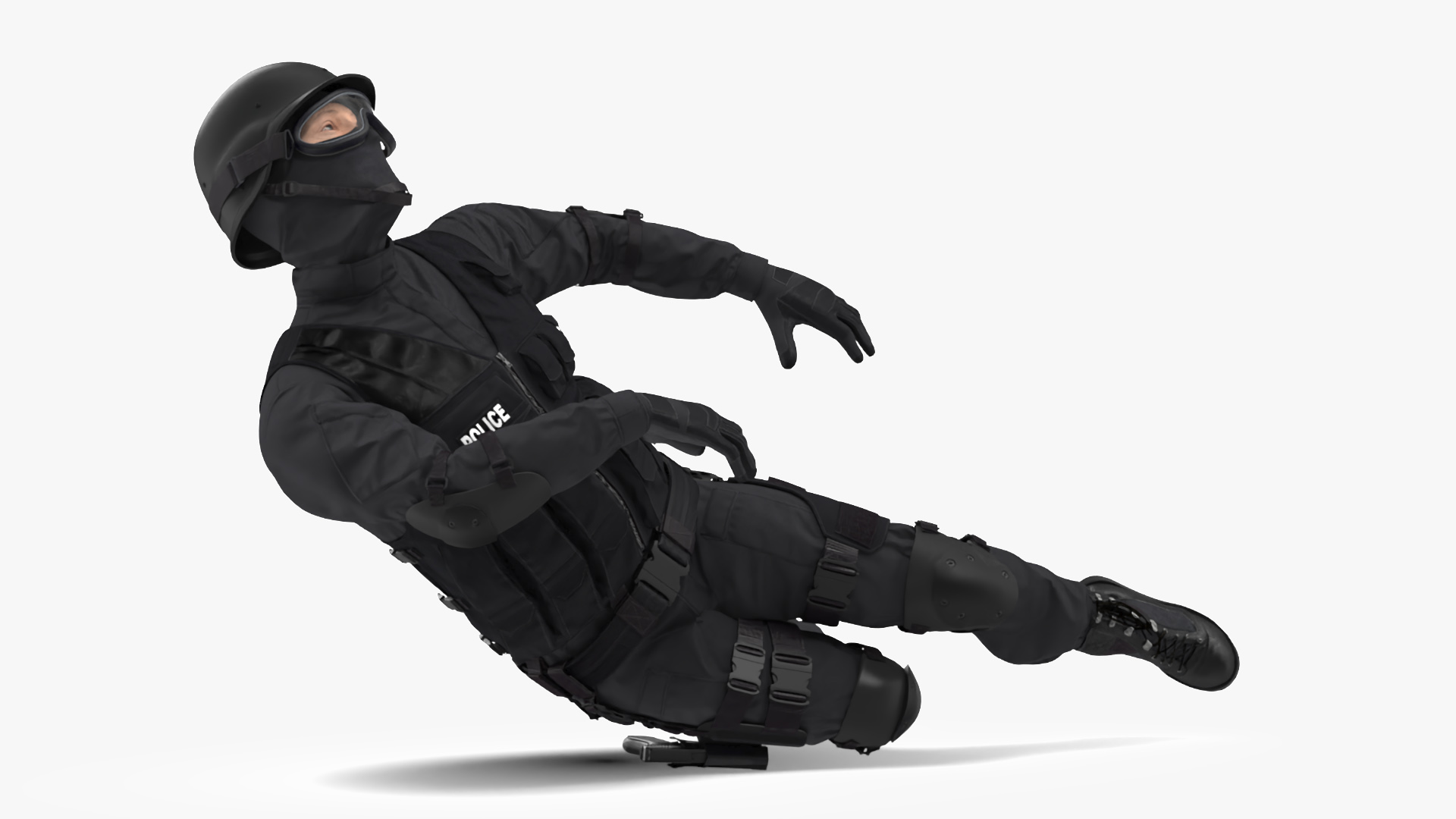 3D model SWAT Police Officer Rigged for Maya